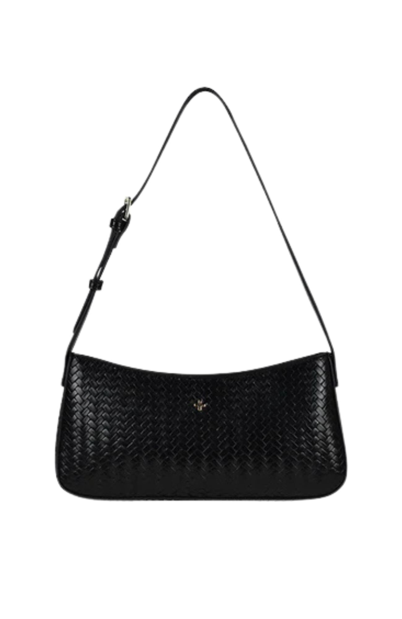 Smooch Bag Black Weave Gold