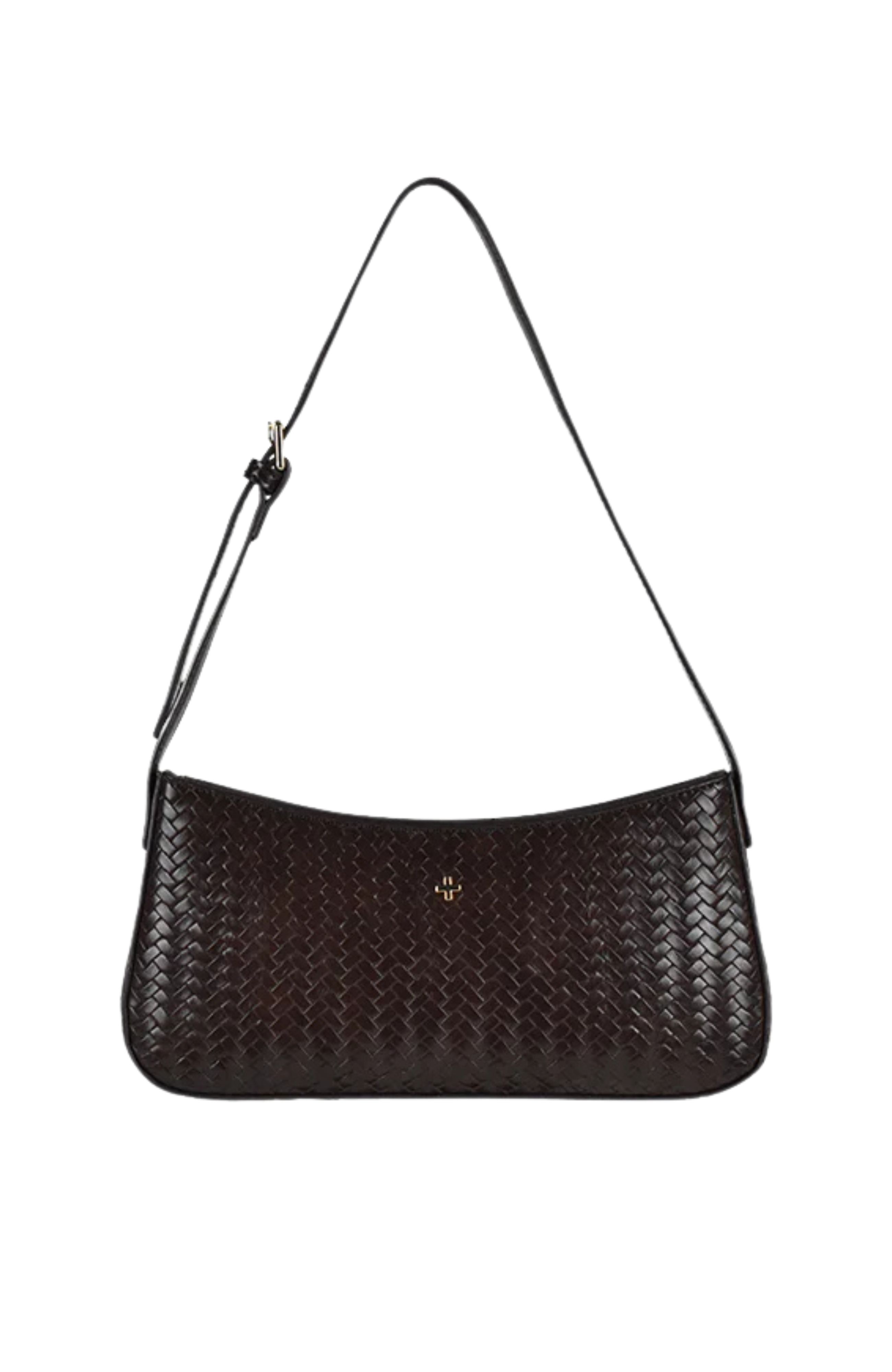 Smooch Bag Chocolate Weave Gold