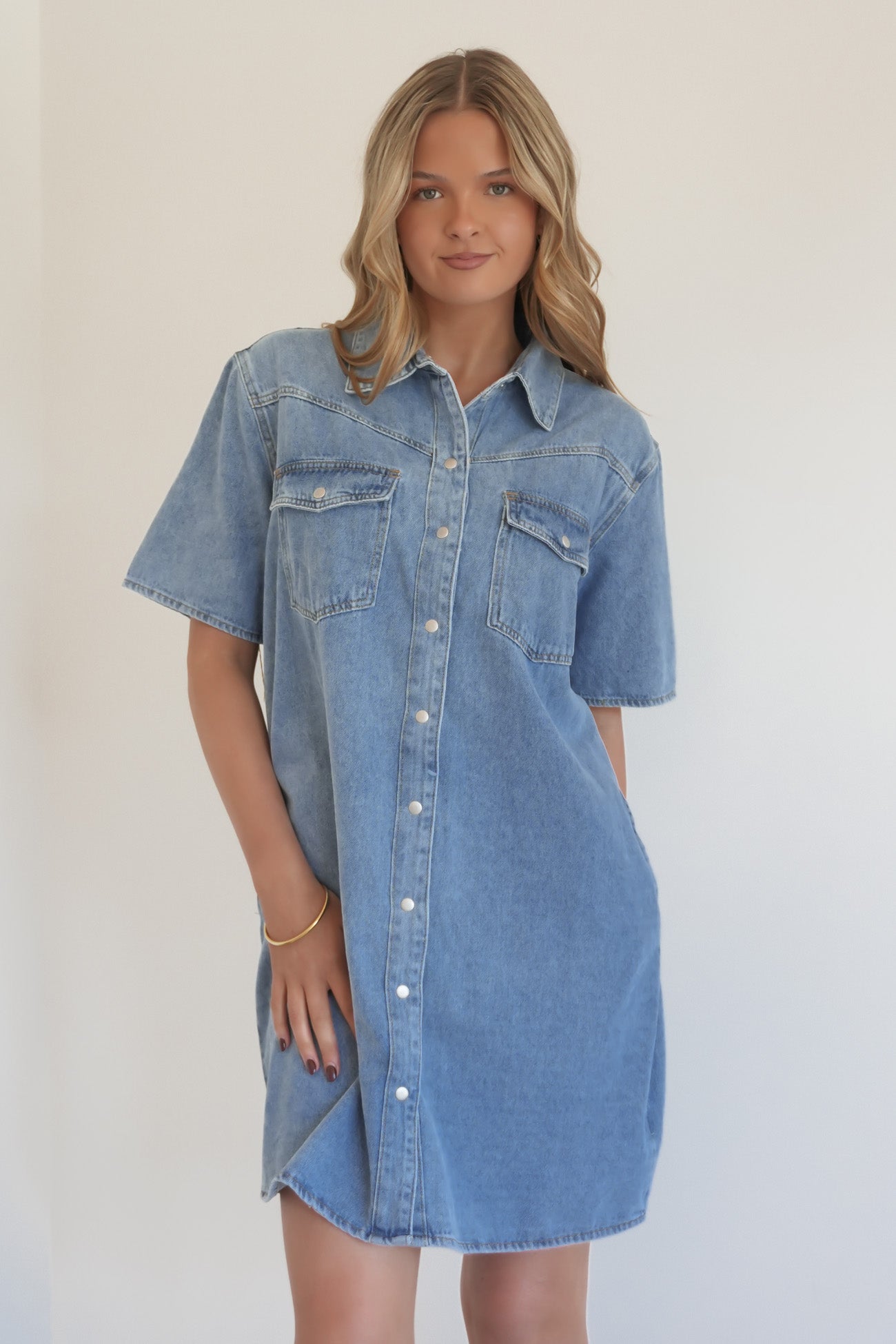 Sorcha Denim Dress Light Blue