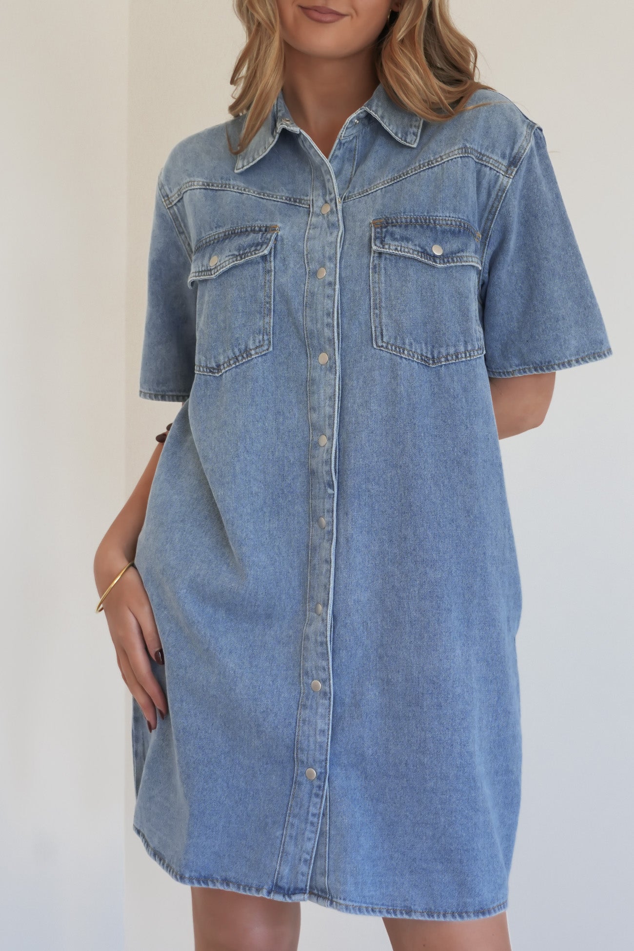 Sorcha Denim Dress Light Blue