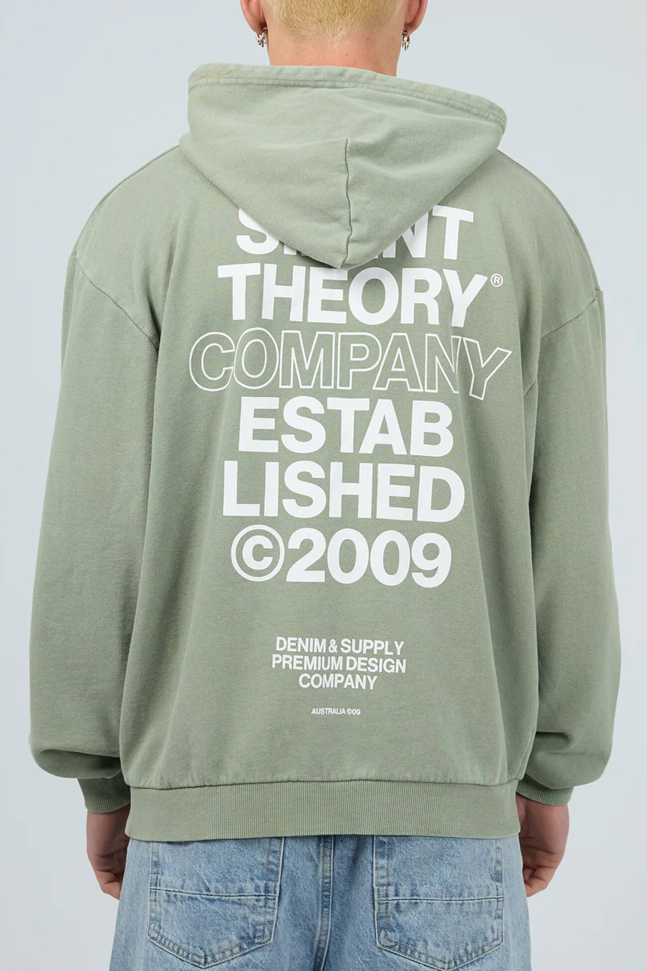 Stacked Hoodie Sage b