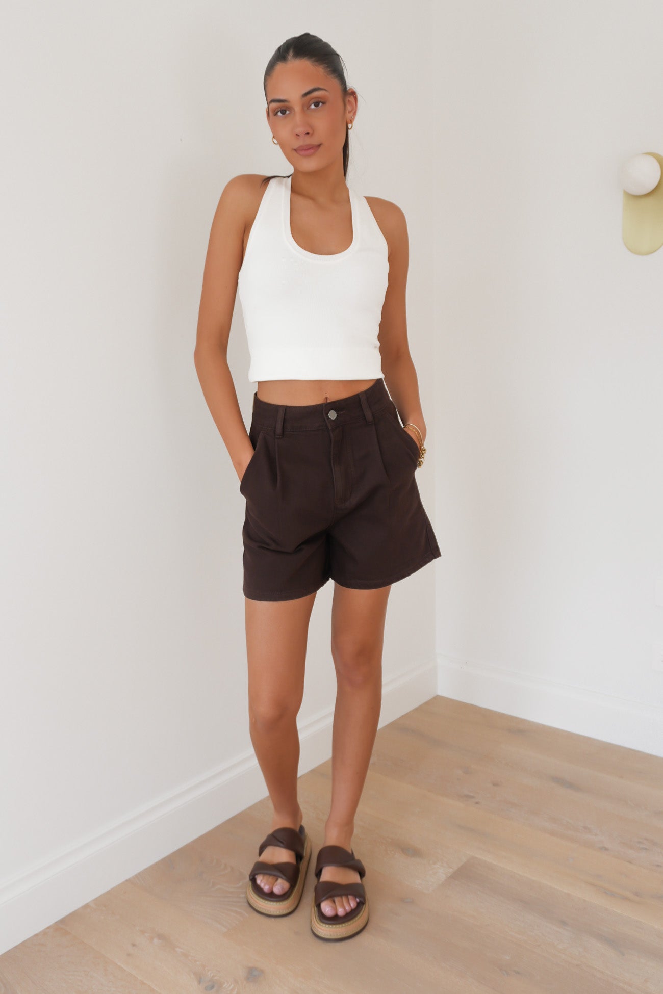 Stevie Denim Short Brown