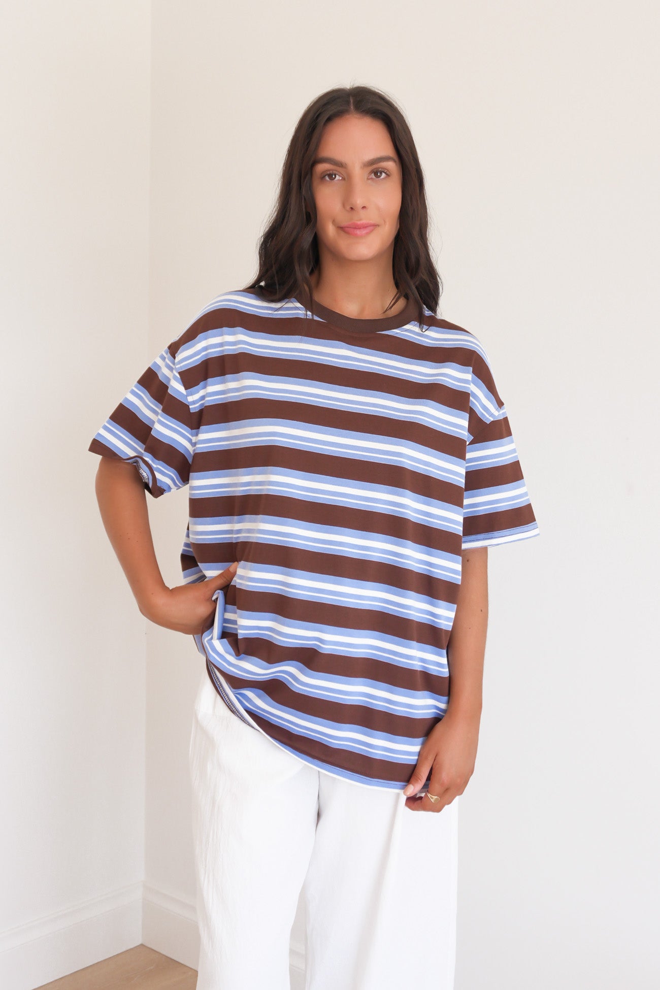 Suki Tee Blue Brown
