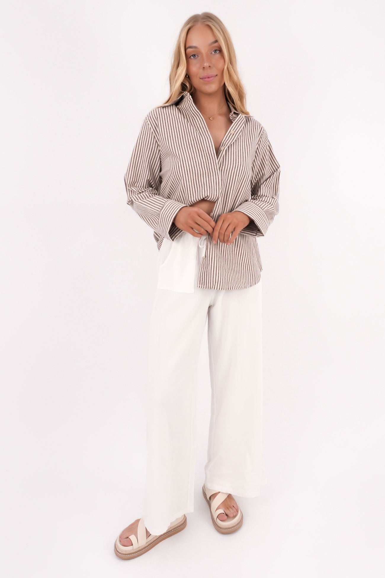 Sunday Long Sleeve Shirt Chocolate