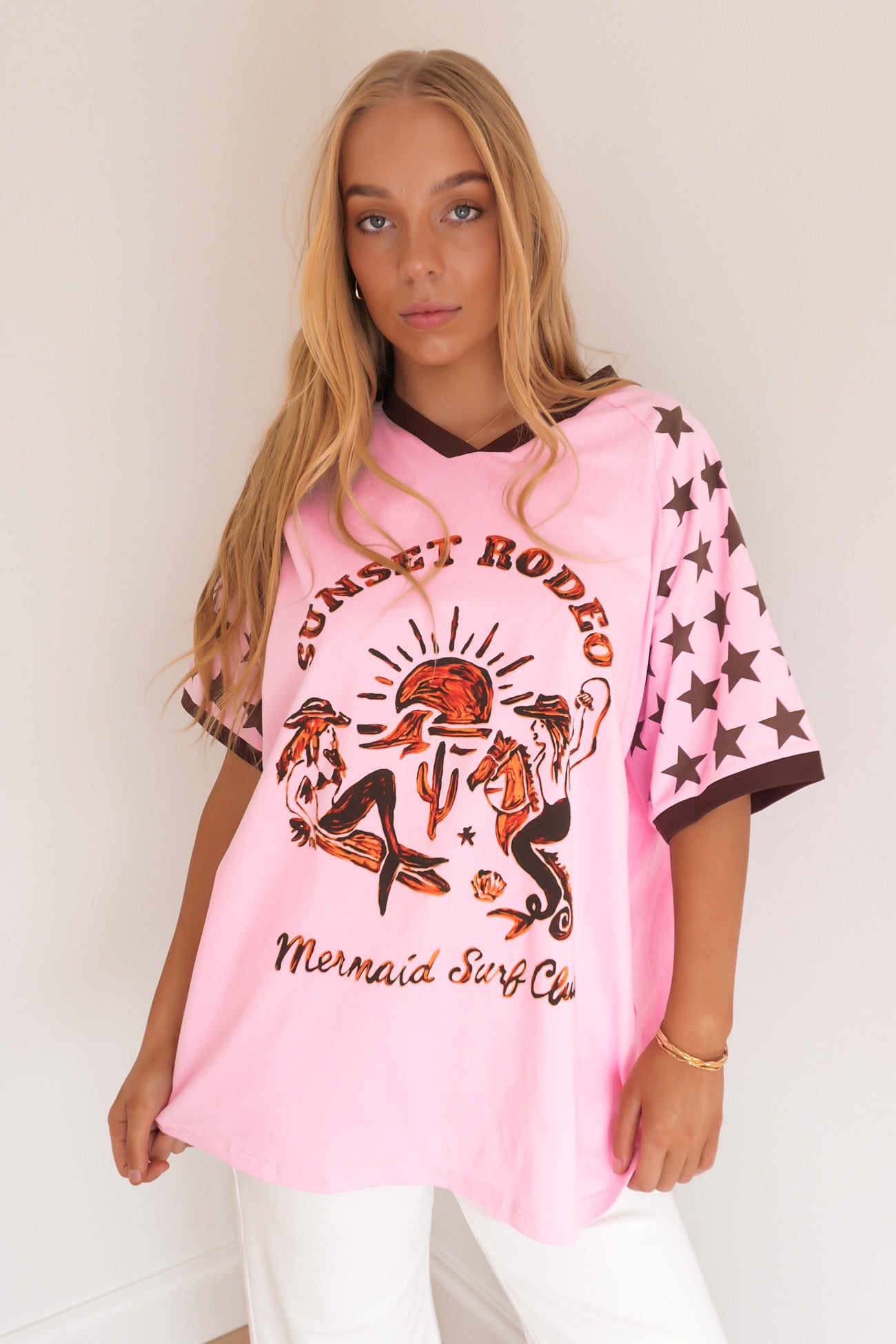Sunset Rodeo Tee Pink