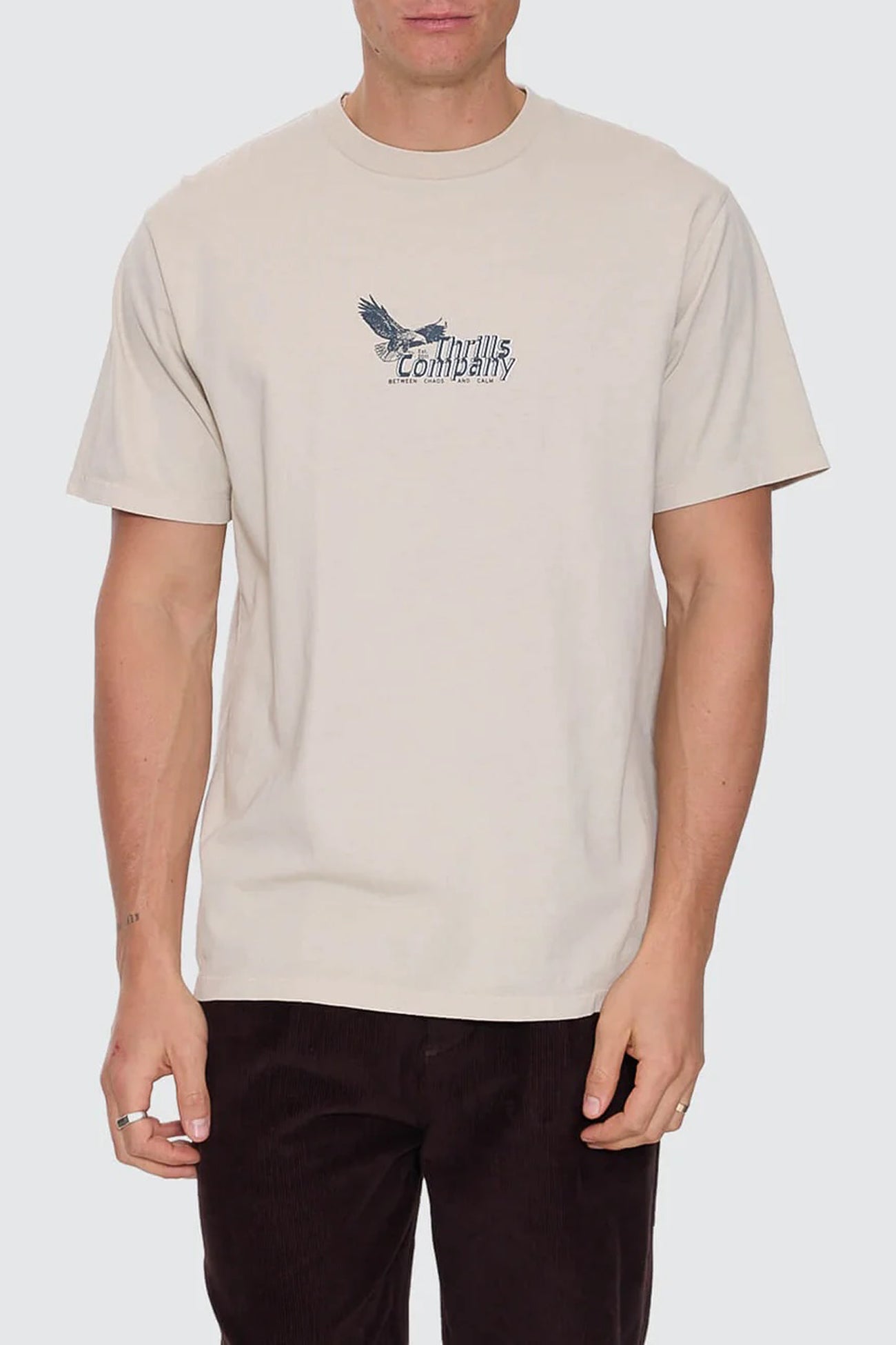 Between Chaos & Calm Merch Fit Tee Oatmeal