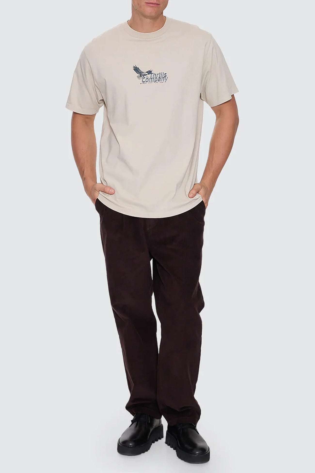 Between Chaos & Calm Merch Fit Tee Oatmeal