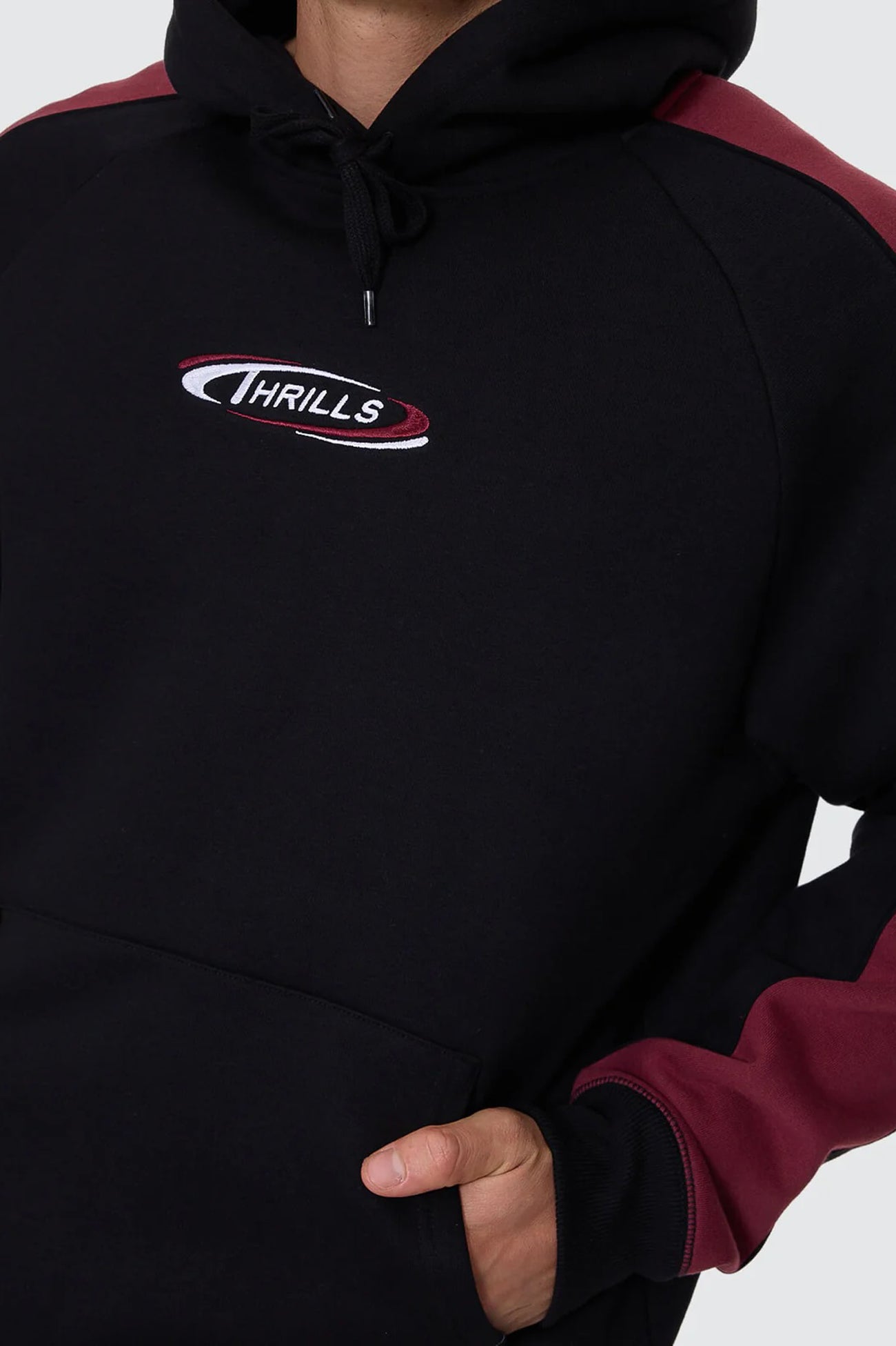 Spectral Raglan Panel Cropped Hood Black
