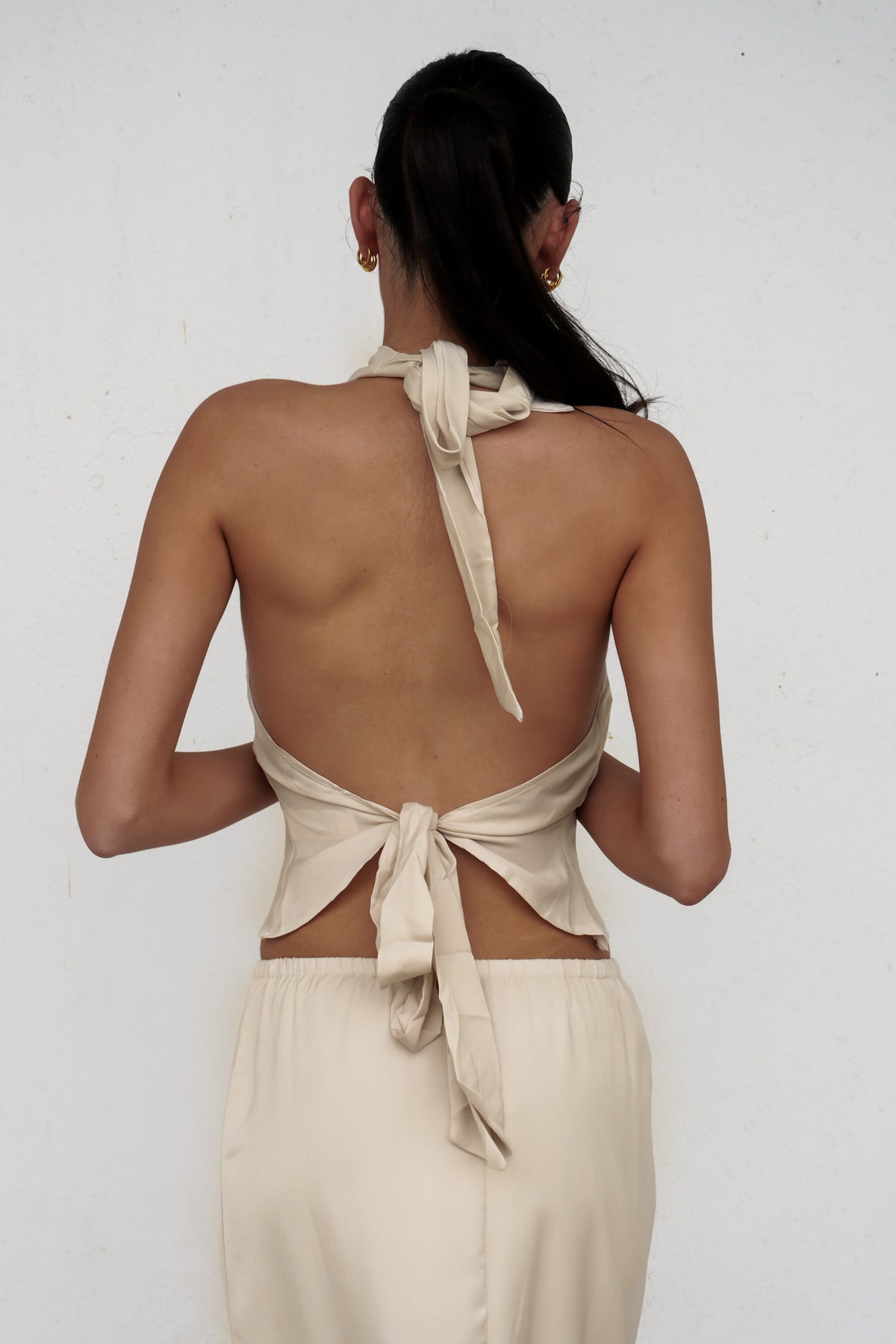 Taesha Halter Top Cream