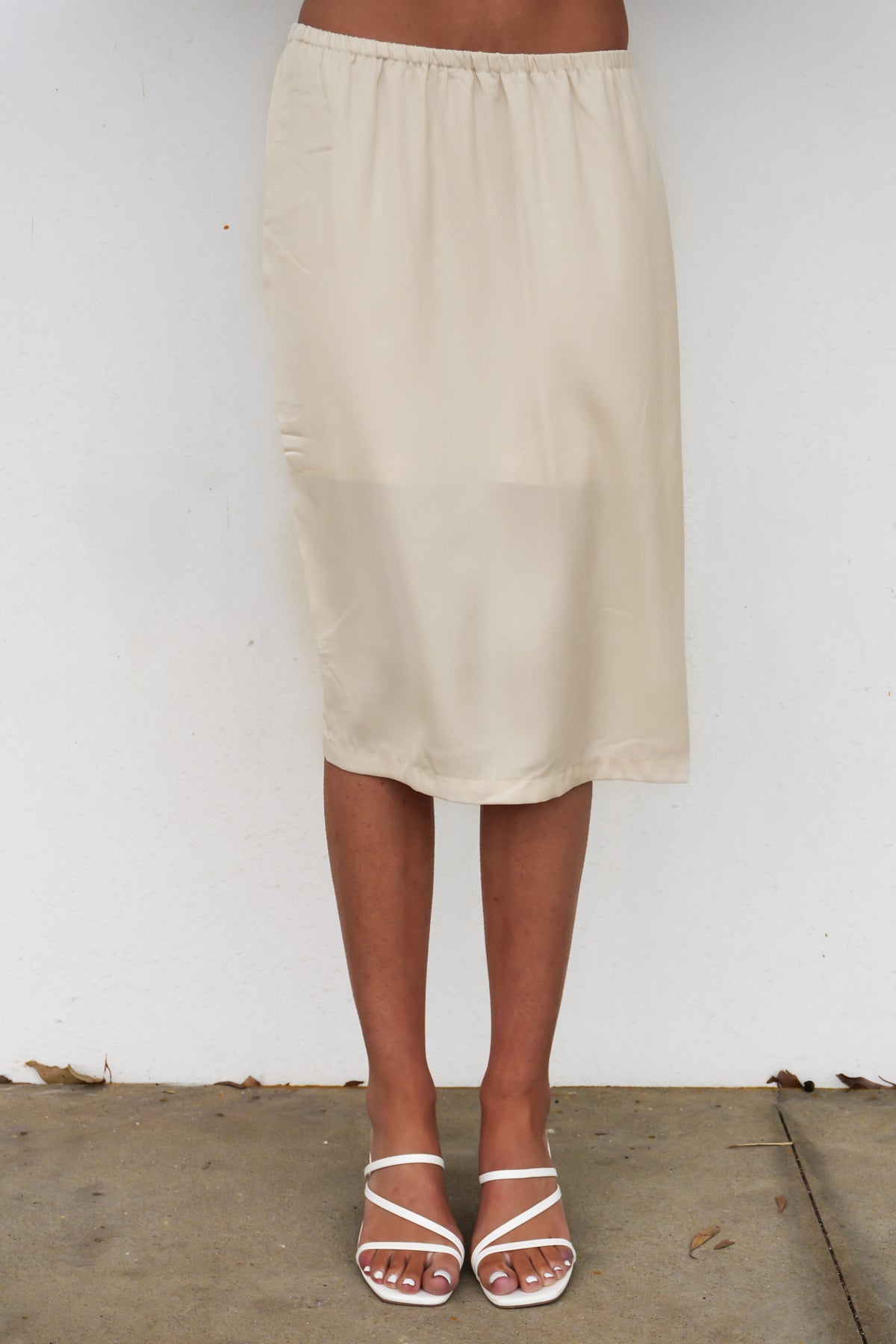 Taesha Midi Skirt Cream
