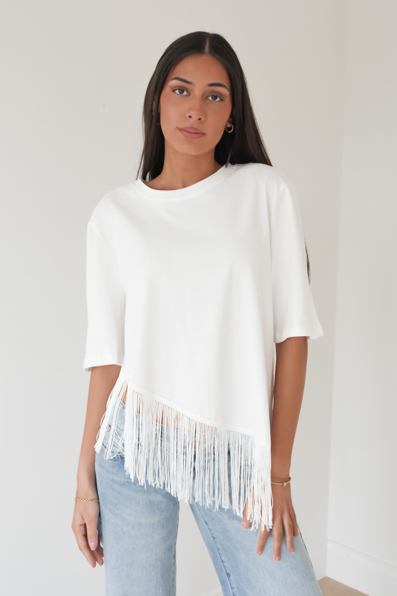 Talicia Tassle Tee White