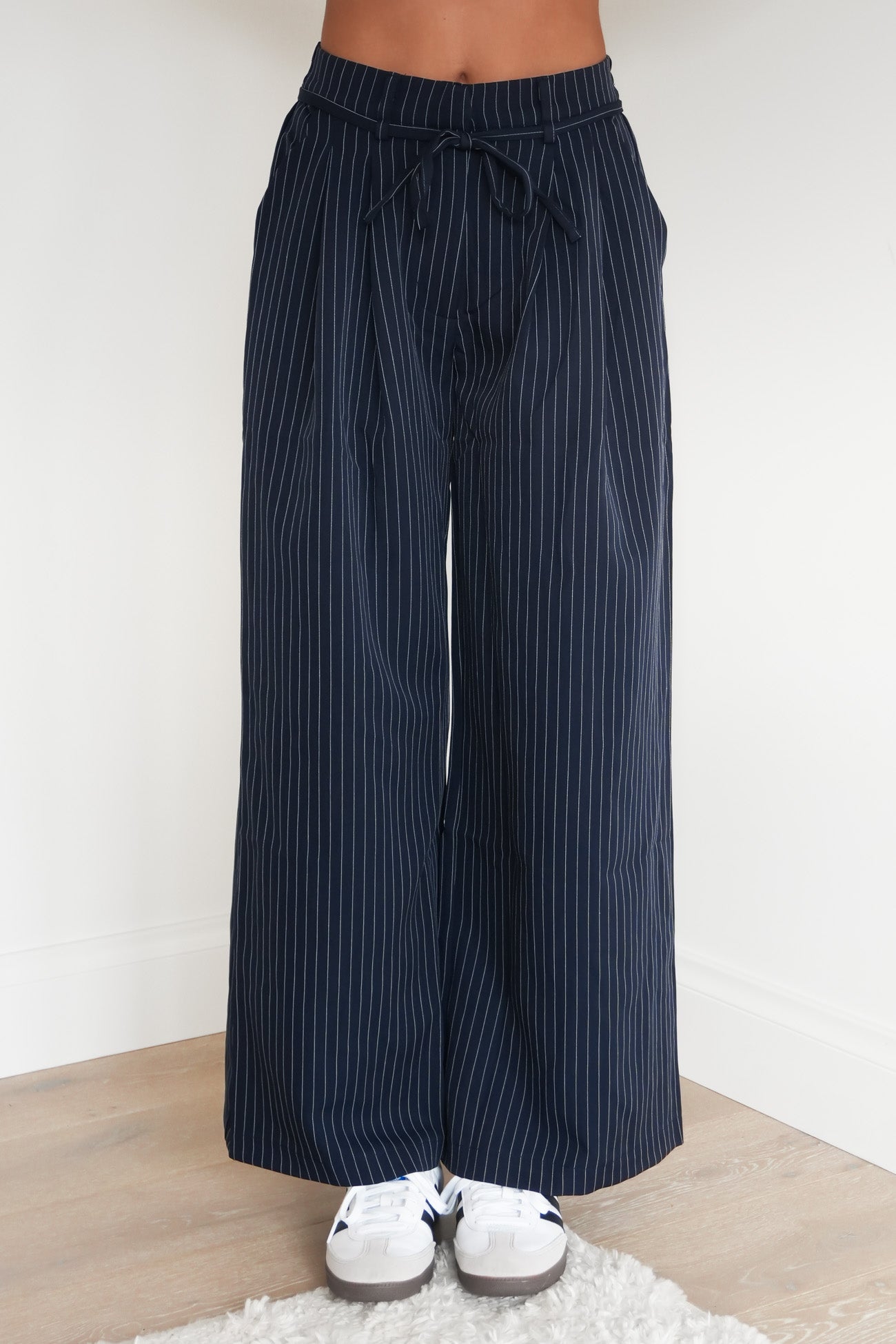 Tarly Pant Navy Pinstripe