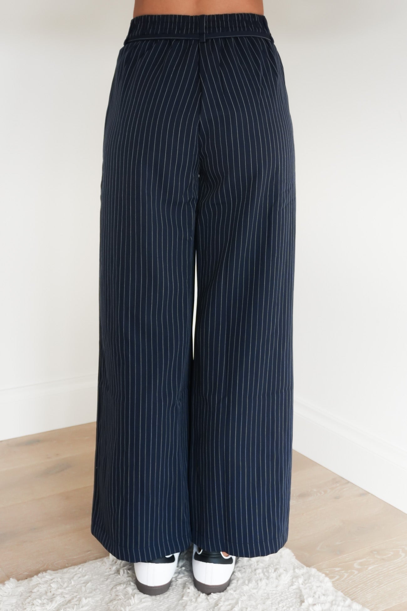 Tarly Pant Navy Pinstripe