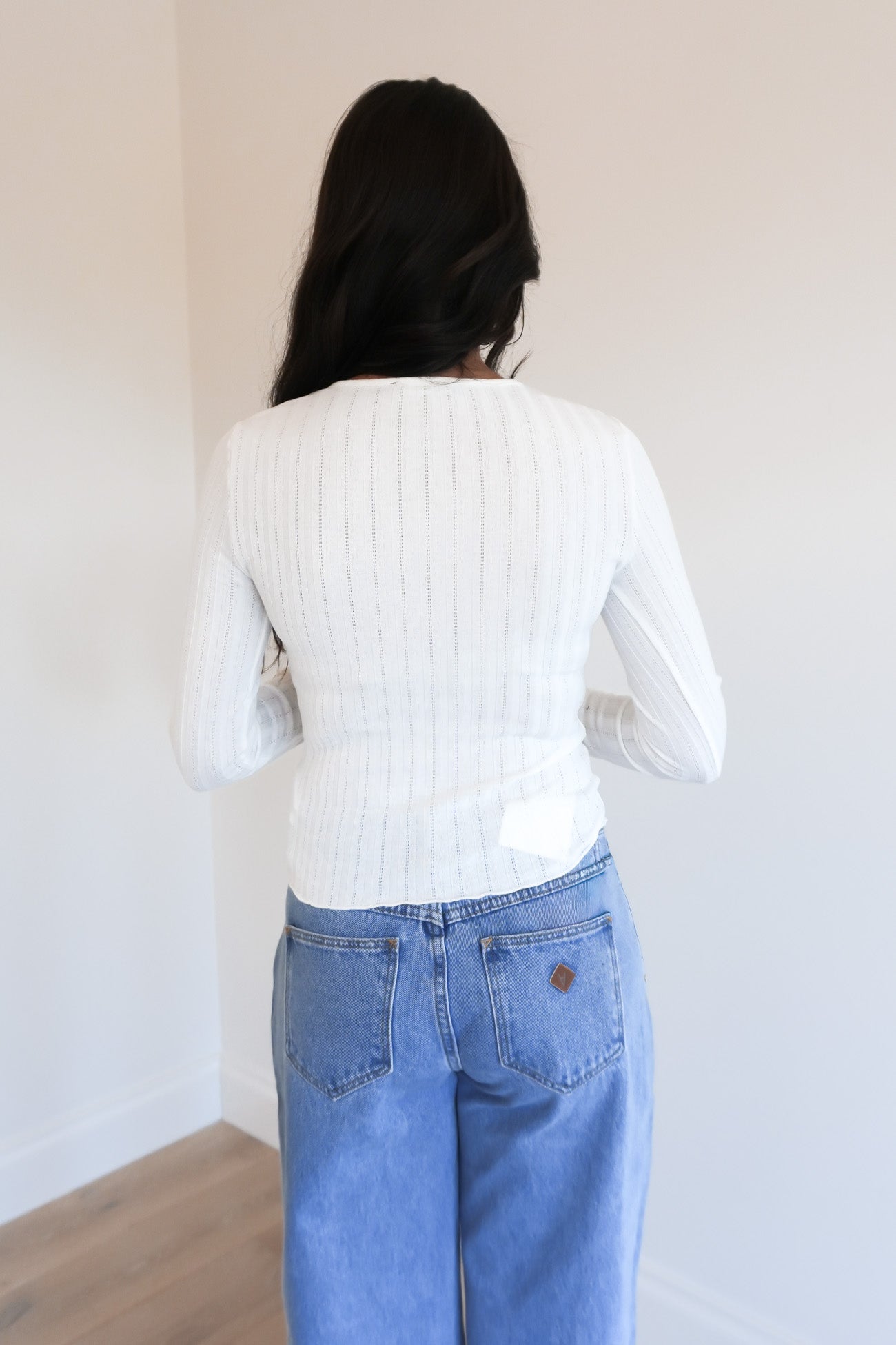 Tarni Knit Top Vintage White