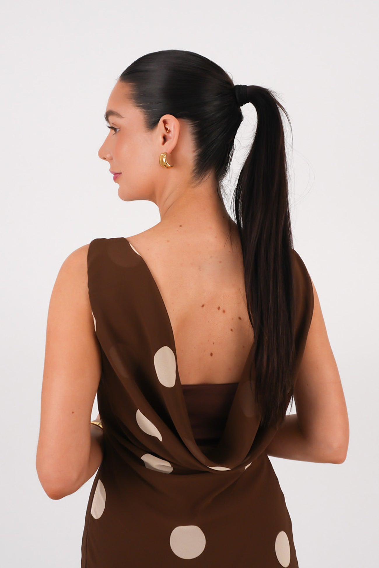 Teigan Maxi Dress Chocolate Polka Dot