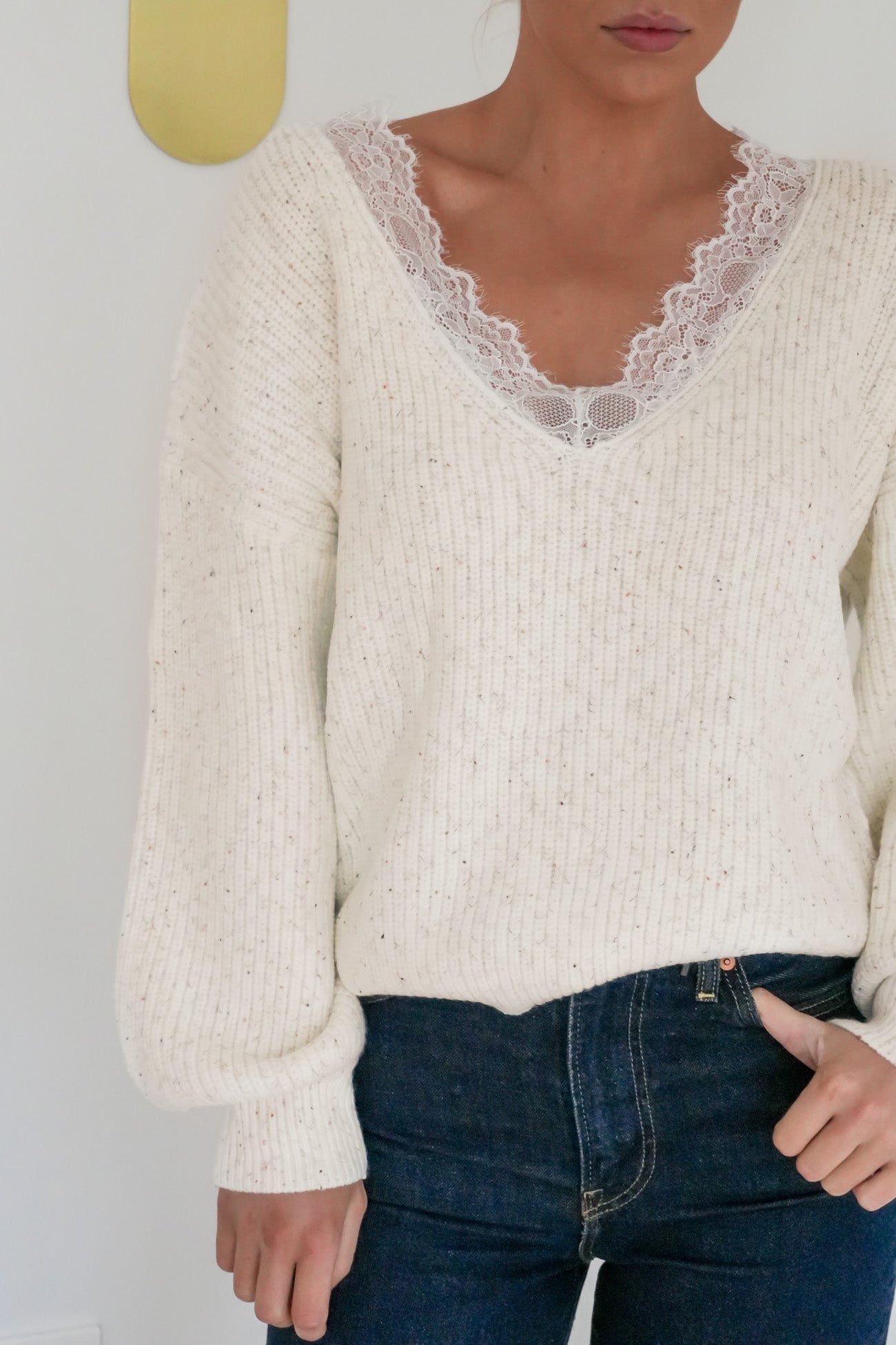 Terrie Lace Knit Cream