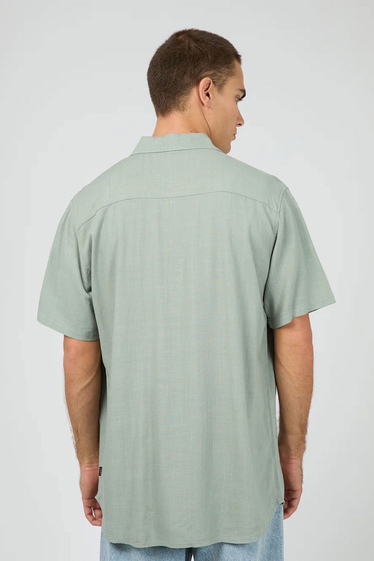 Textured-Linen-Short-Sleeve-Shirt-Green3