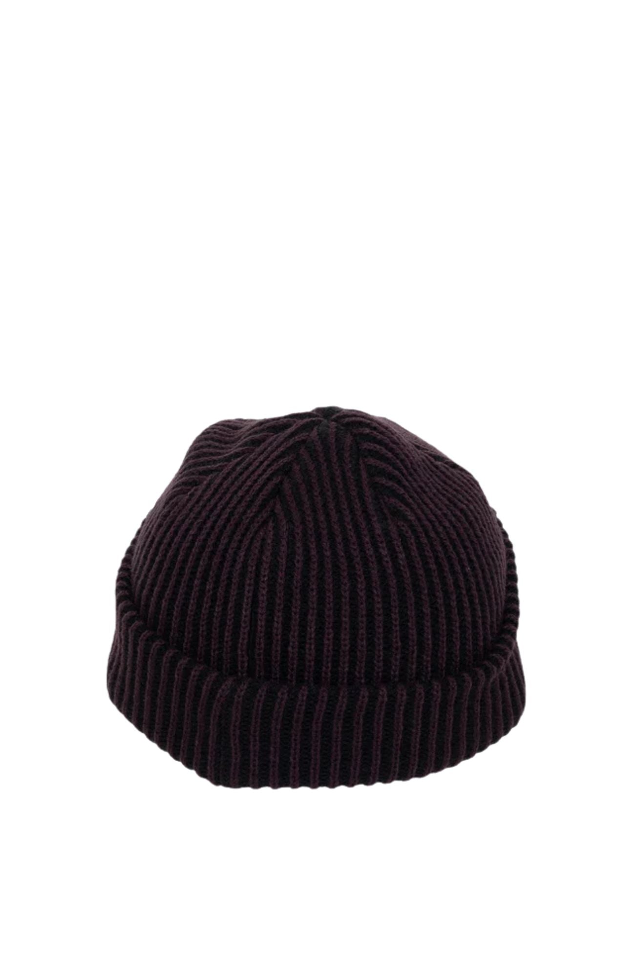 Thrills Classic Ribbed Beanie Black Deep Plum