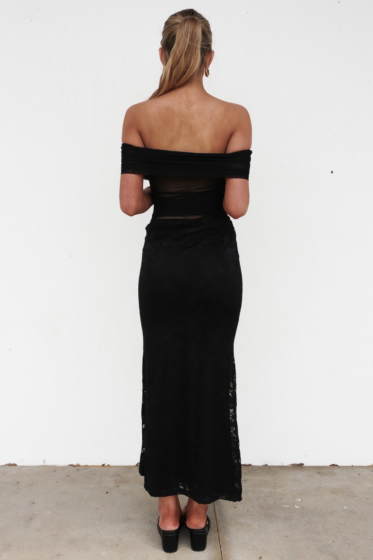 Tiffany Lace Maxi Dress Black