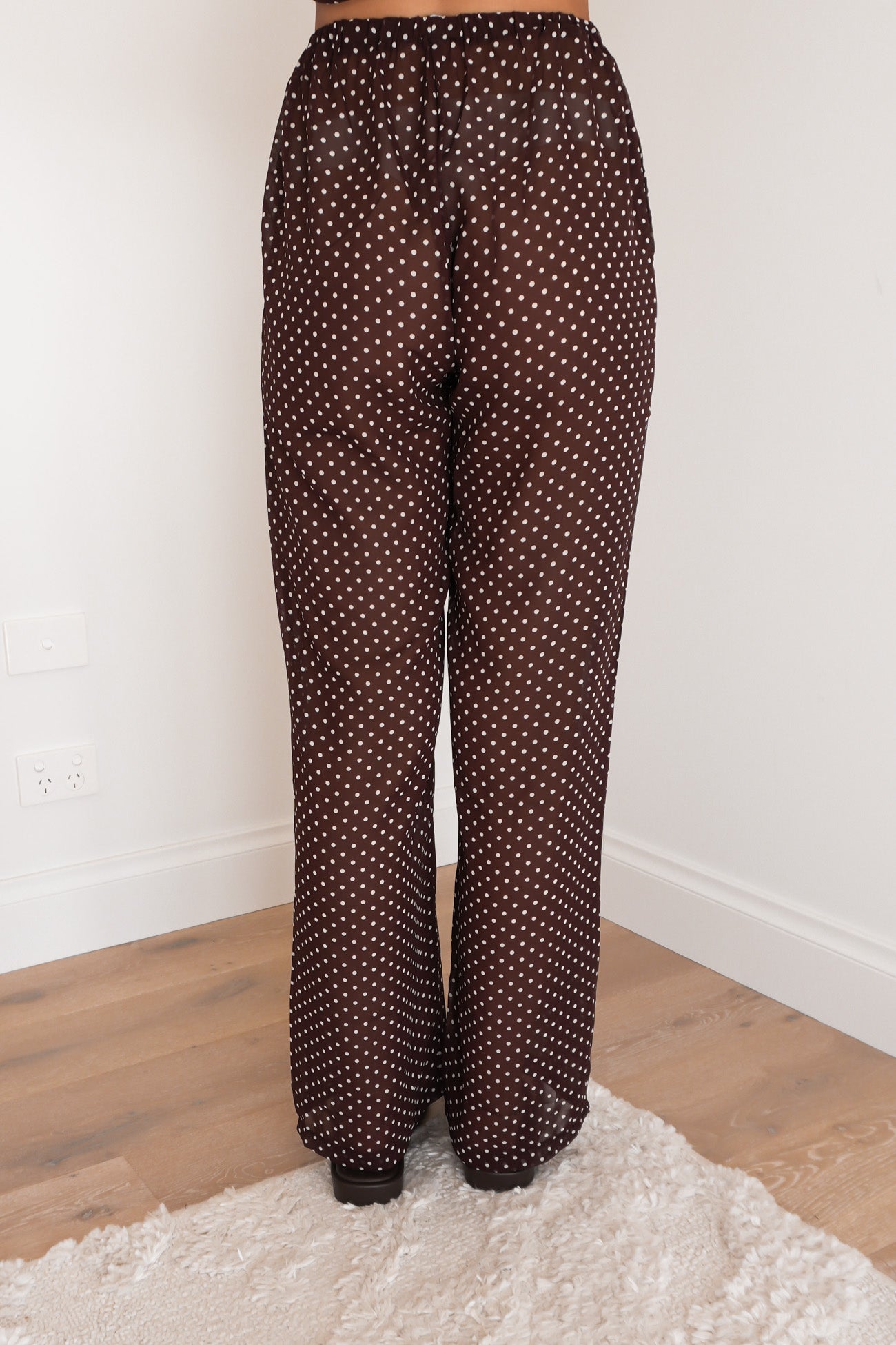 Tillie Pant Chocolate Polka Dot