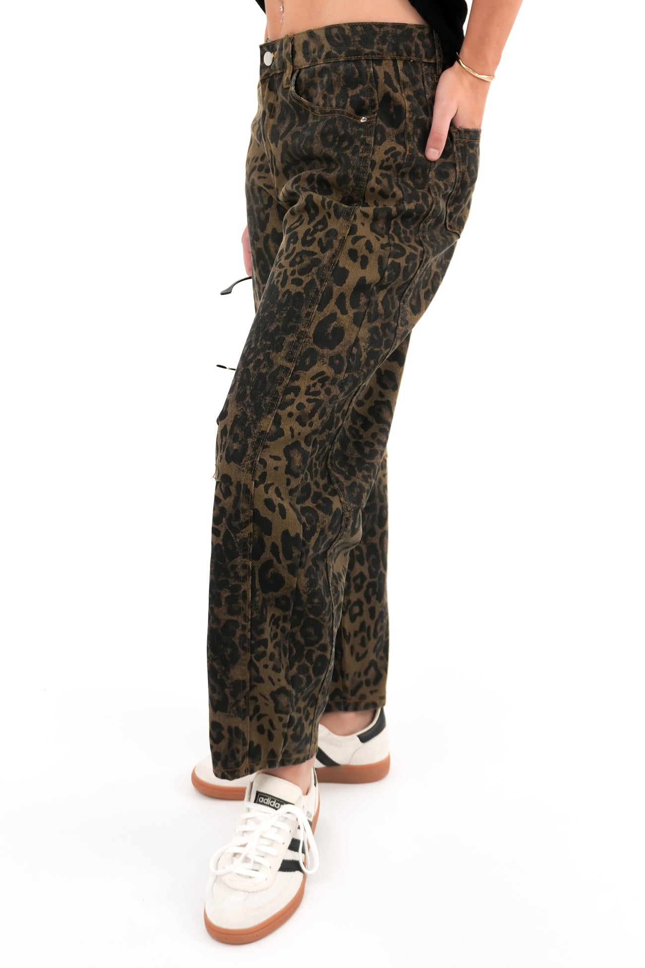 Toby Barrel Jean Leopard