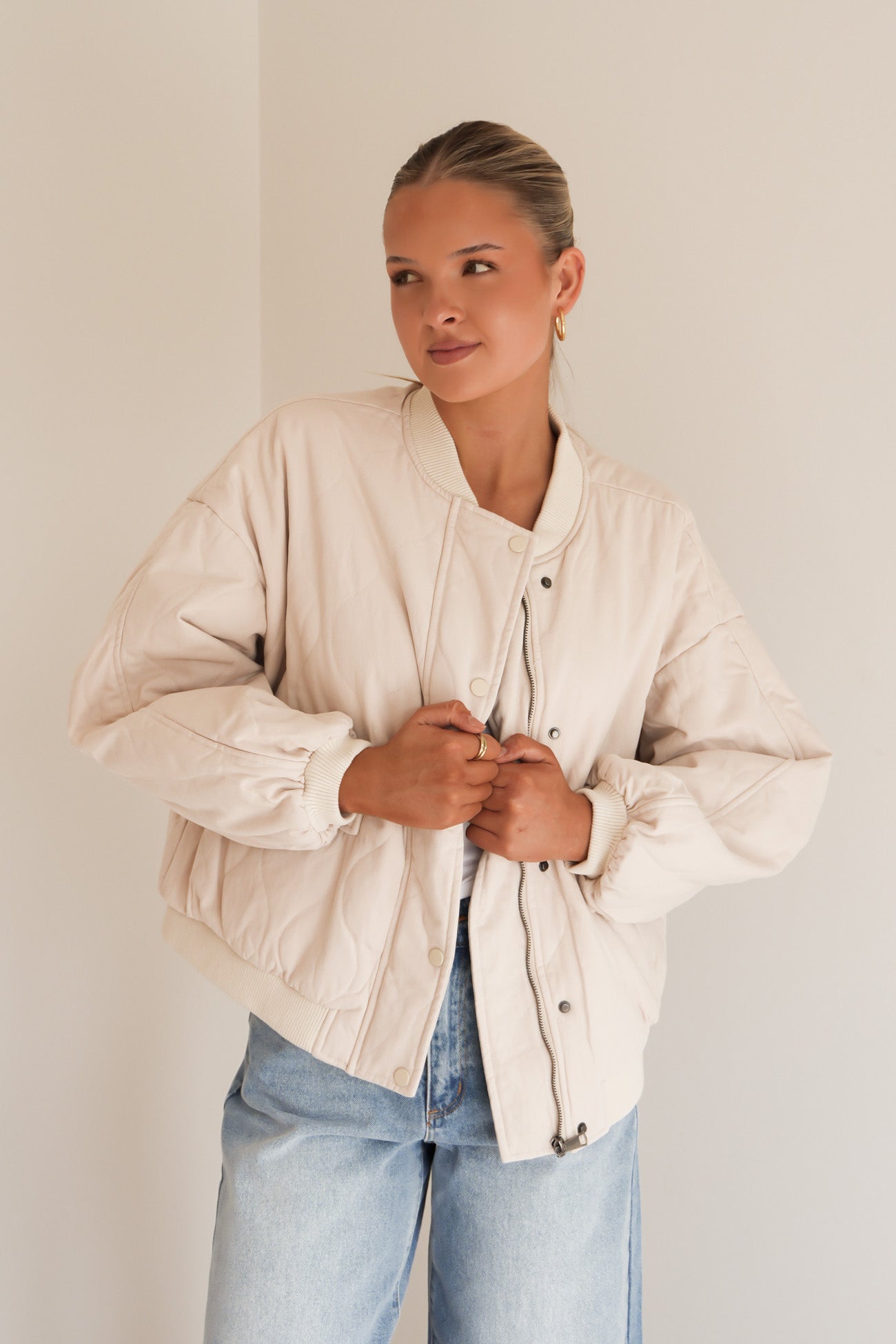 Toni Bomber Jacket Cream