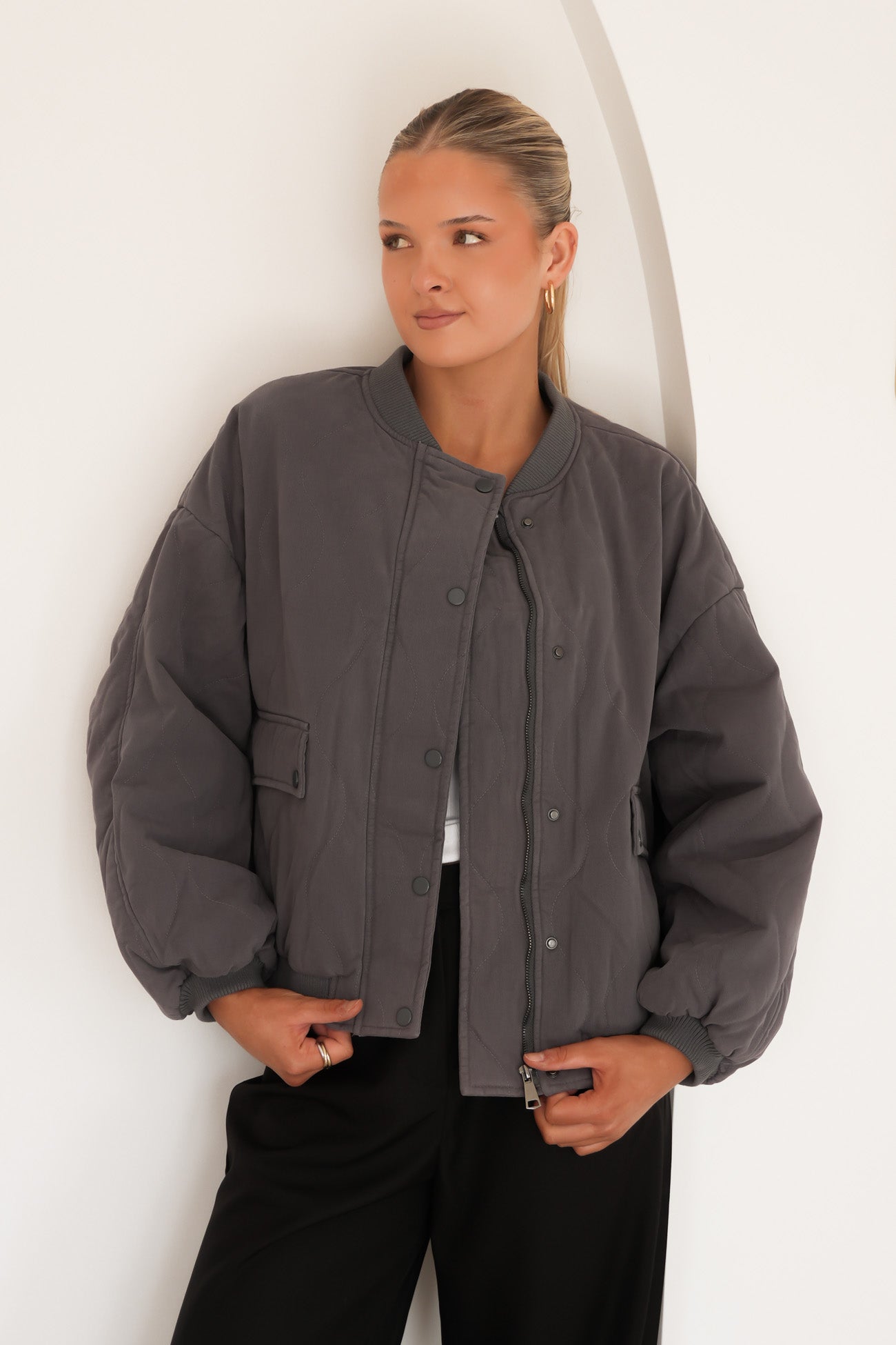 Toni Bomber Jacket Grey