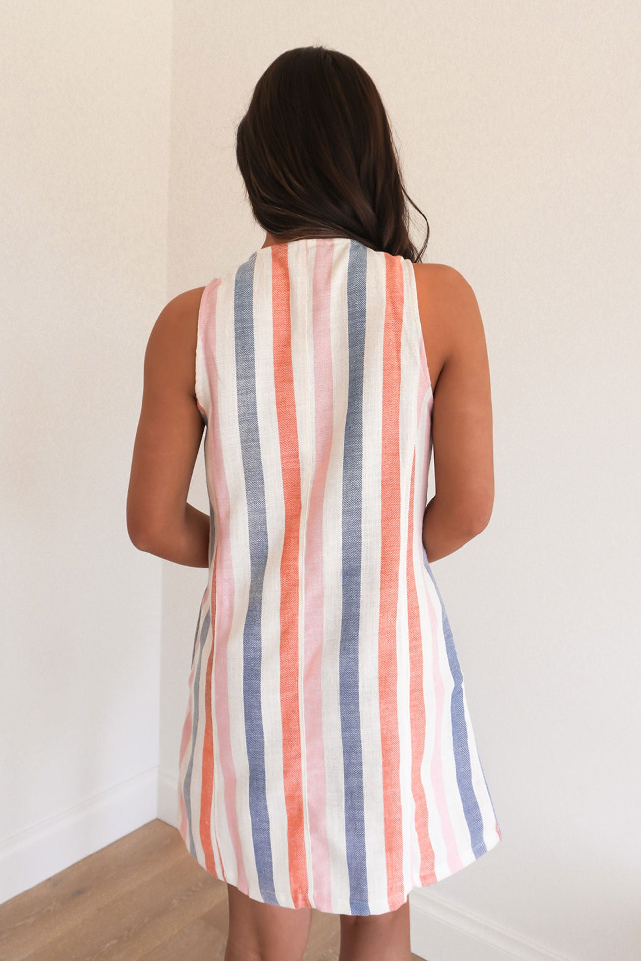 Travis Vest Dress Multi Stripe