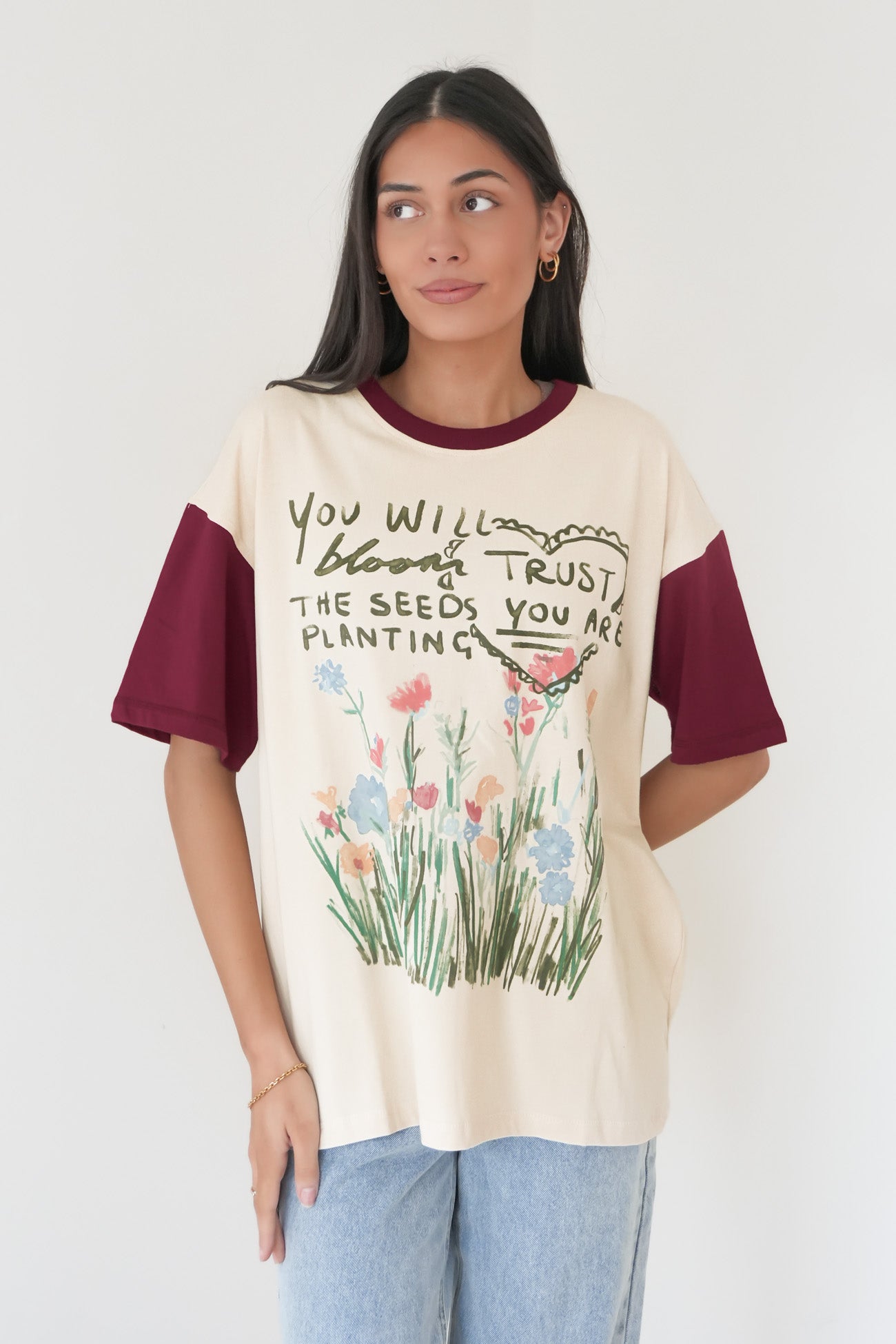 Trust The Seeds Tee Vintage White
