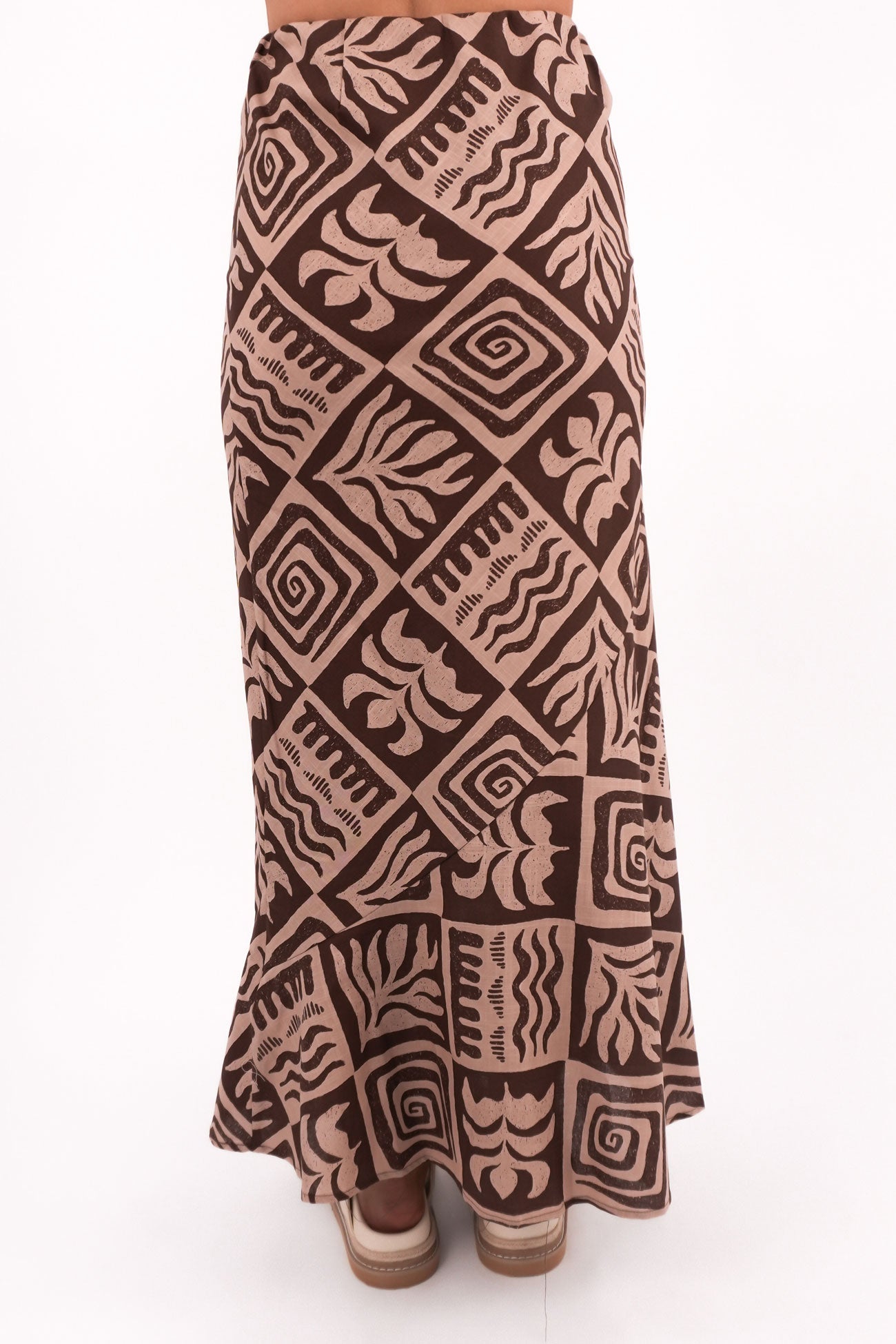 Tulum Maxi Skirt Brown