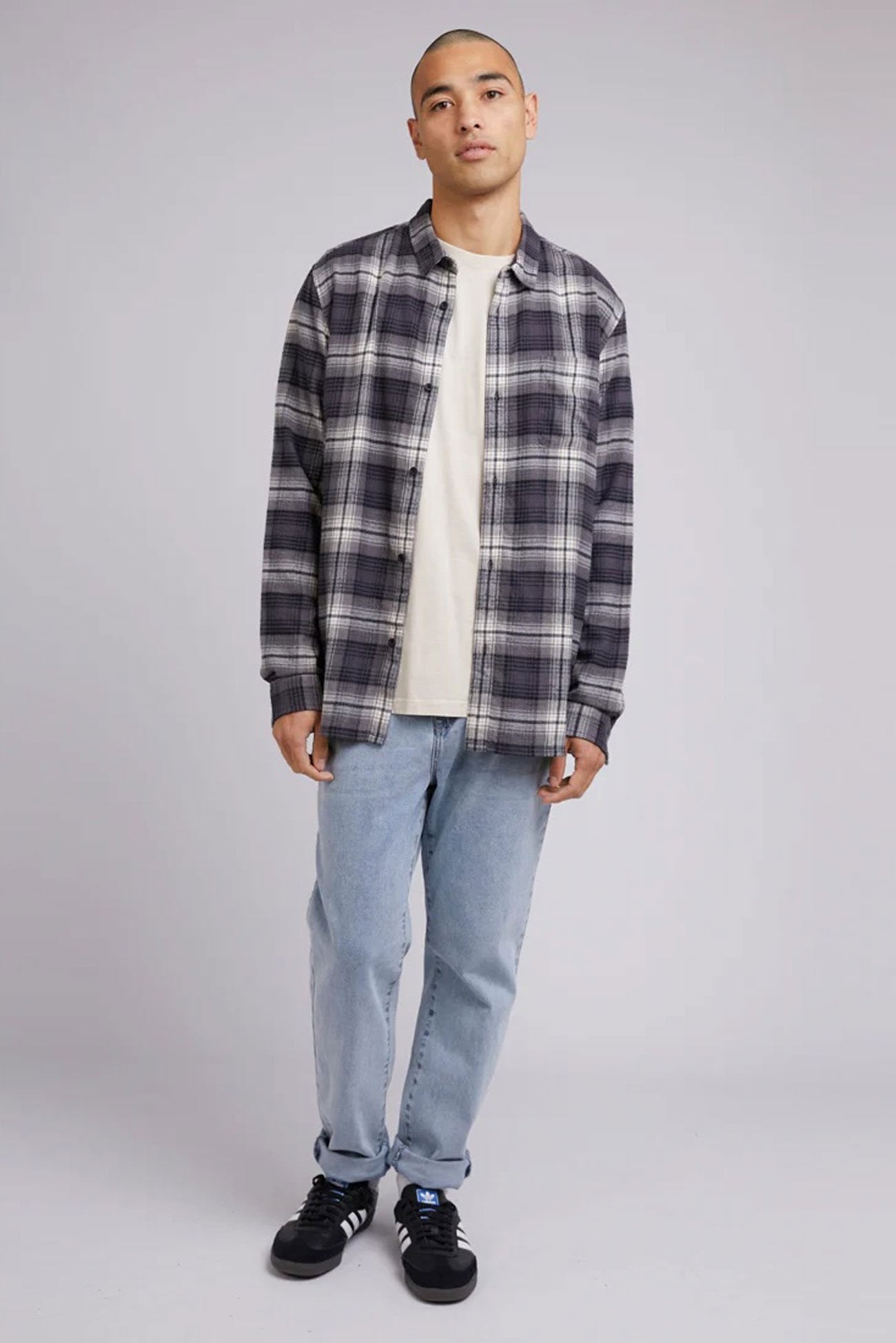 Tuned Check Shirt Black
