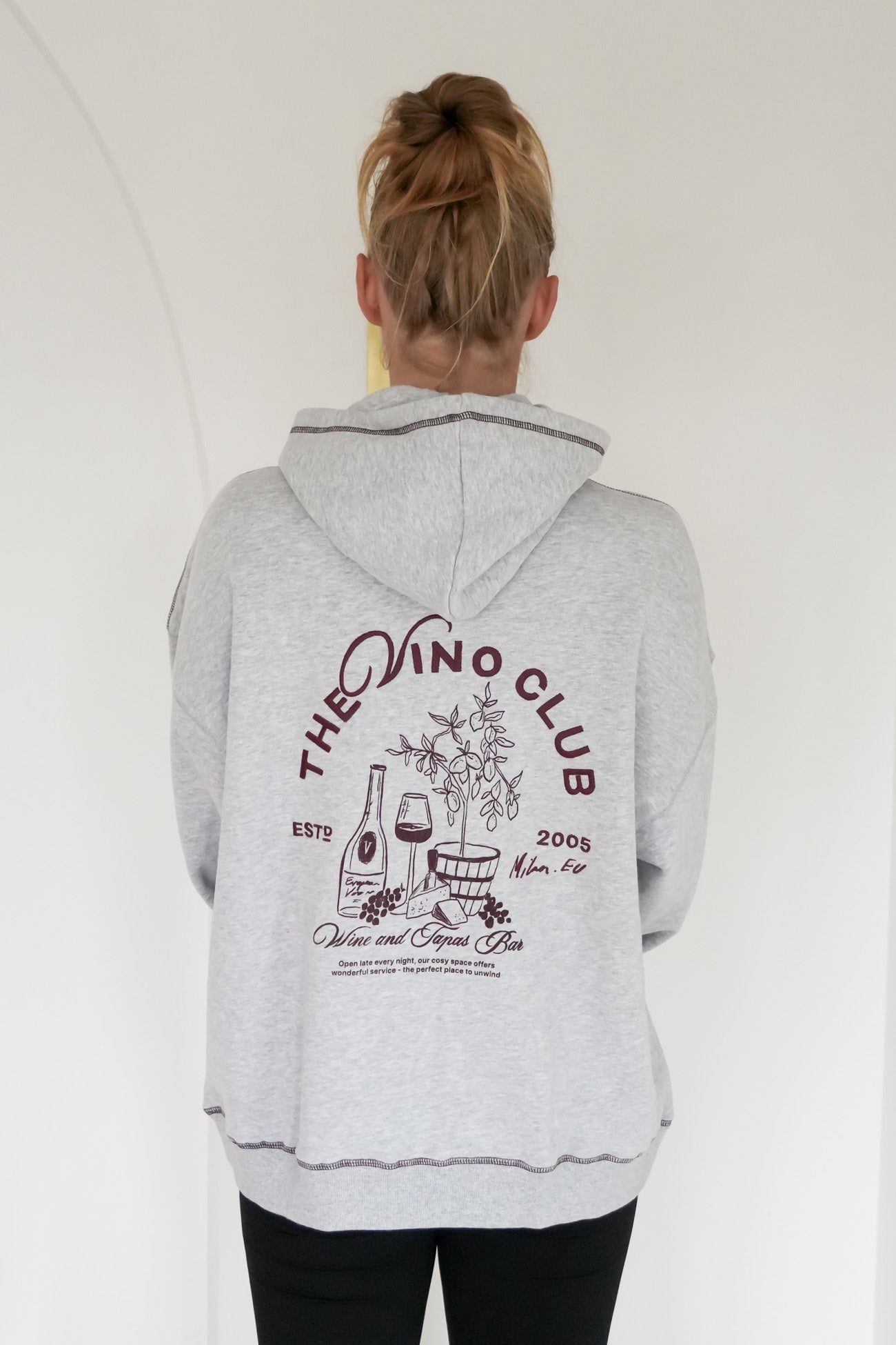 Vino Relaxed Hoodie Grey Marle