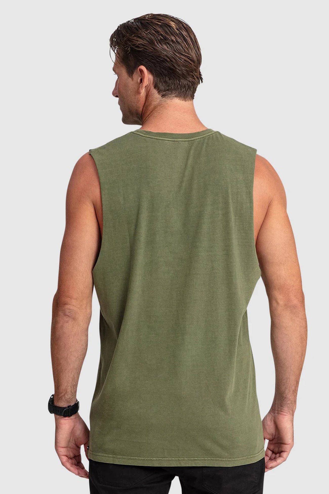 Wash Muscle Tee Army Combo