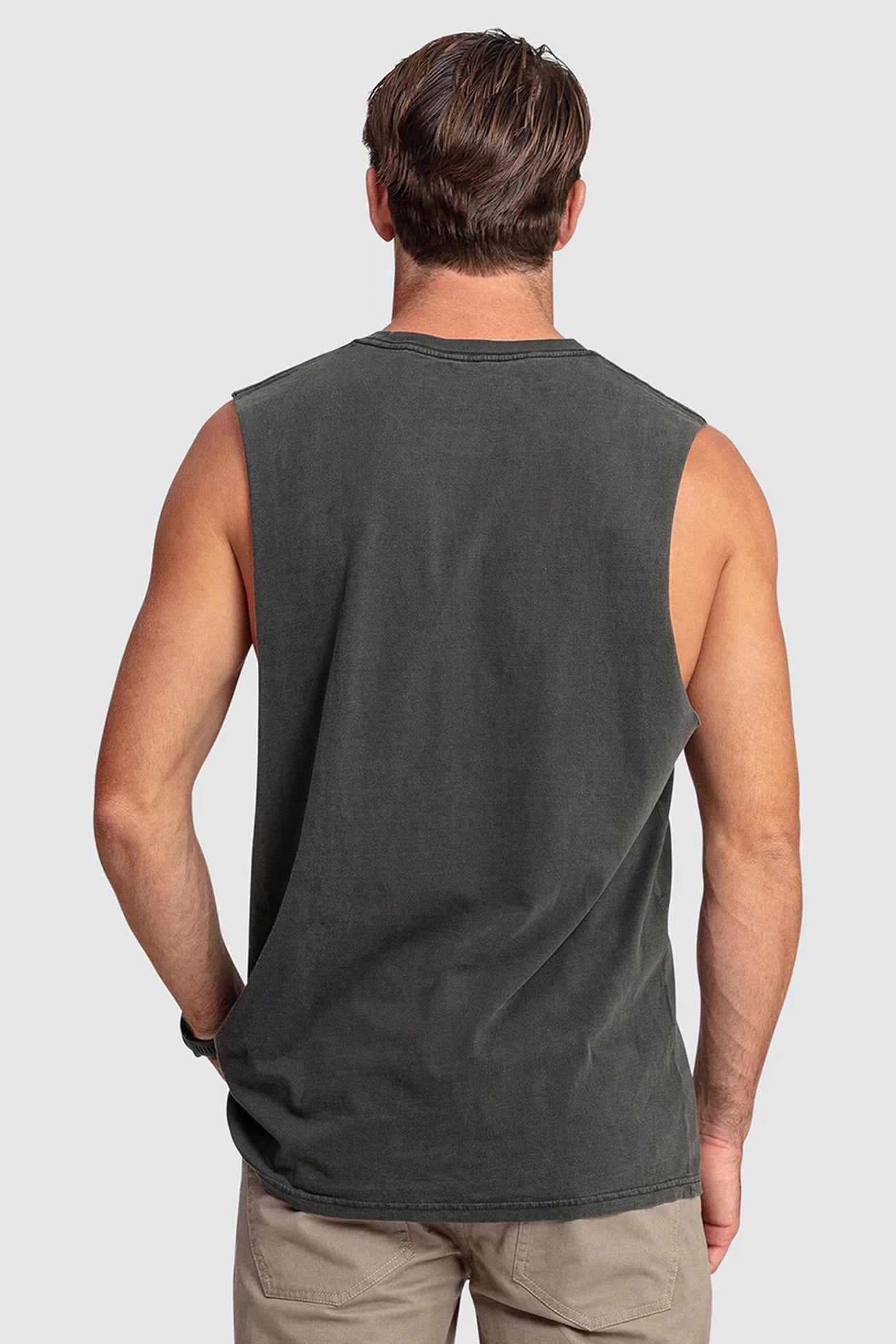 Wash Muscle Tee Black