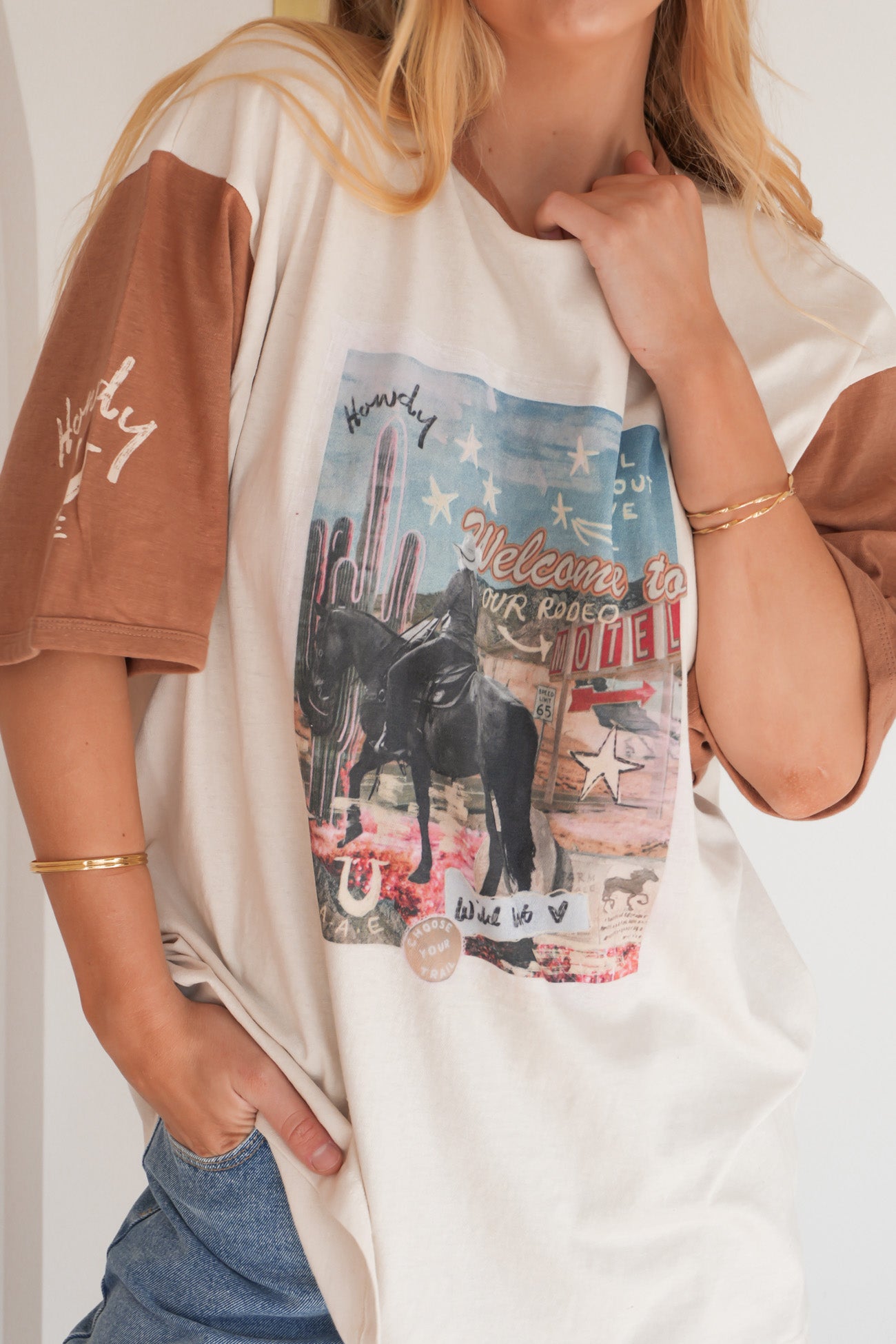 Wild West Oversized Tee Vanilla