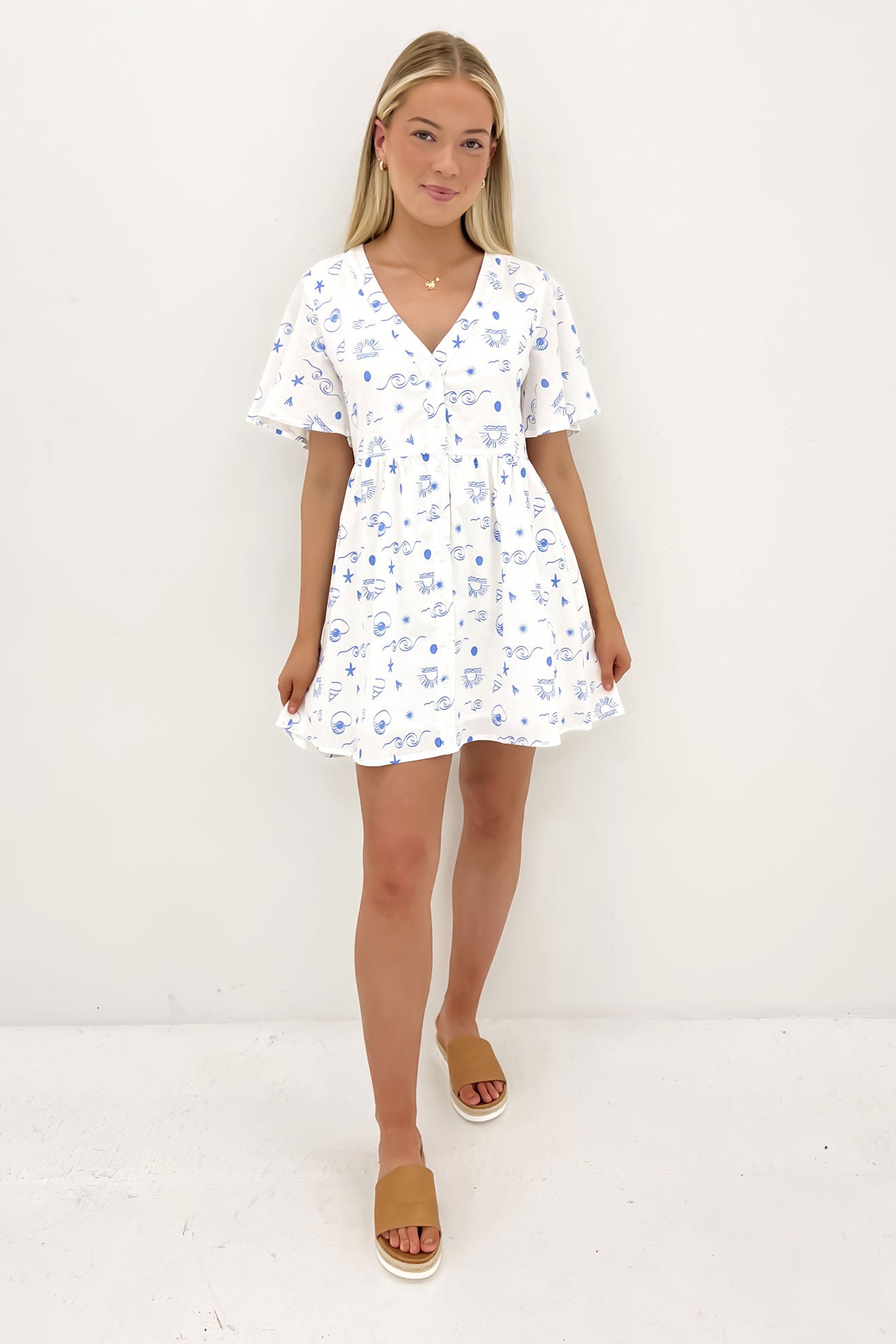 William Mini Dress Blue Seaside