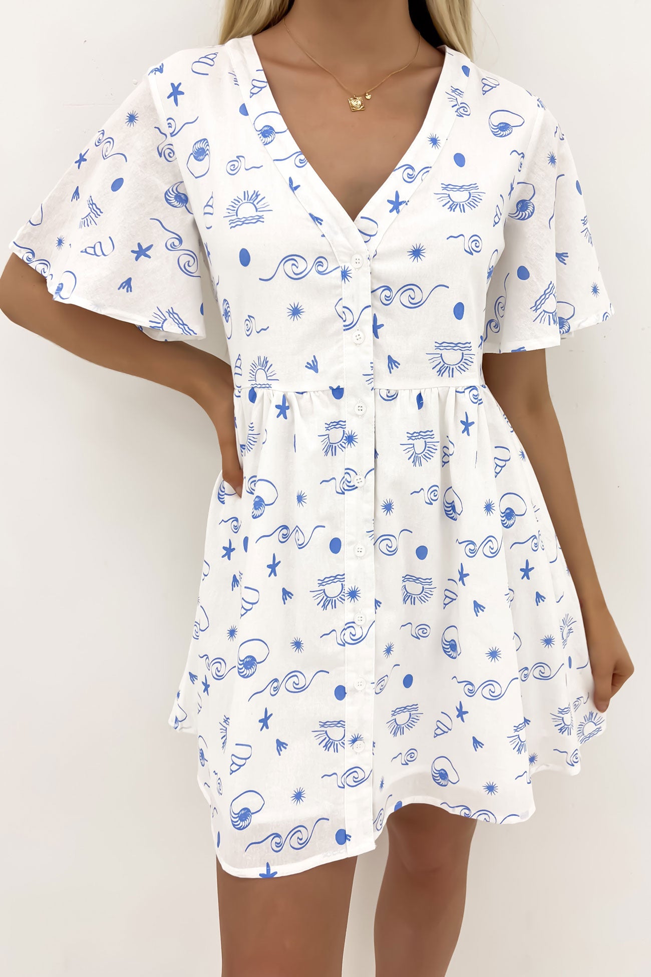 William Mini Dress Blue Seaside