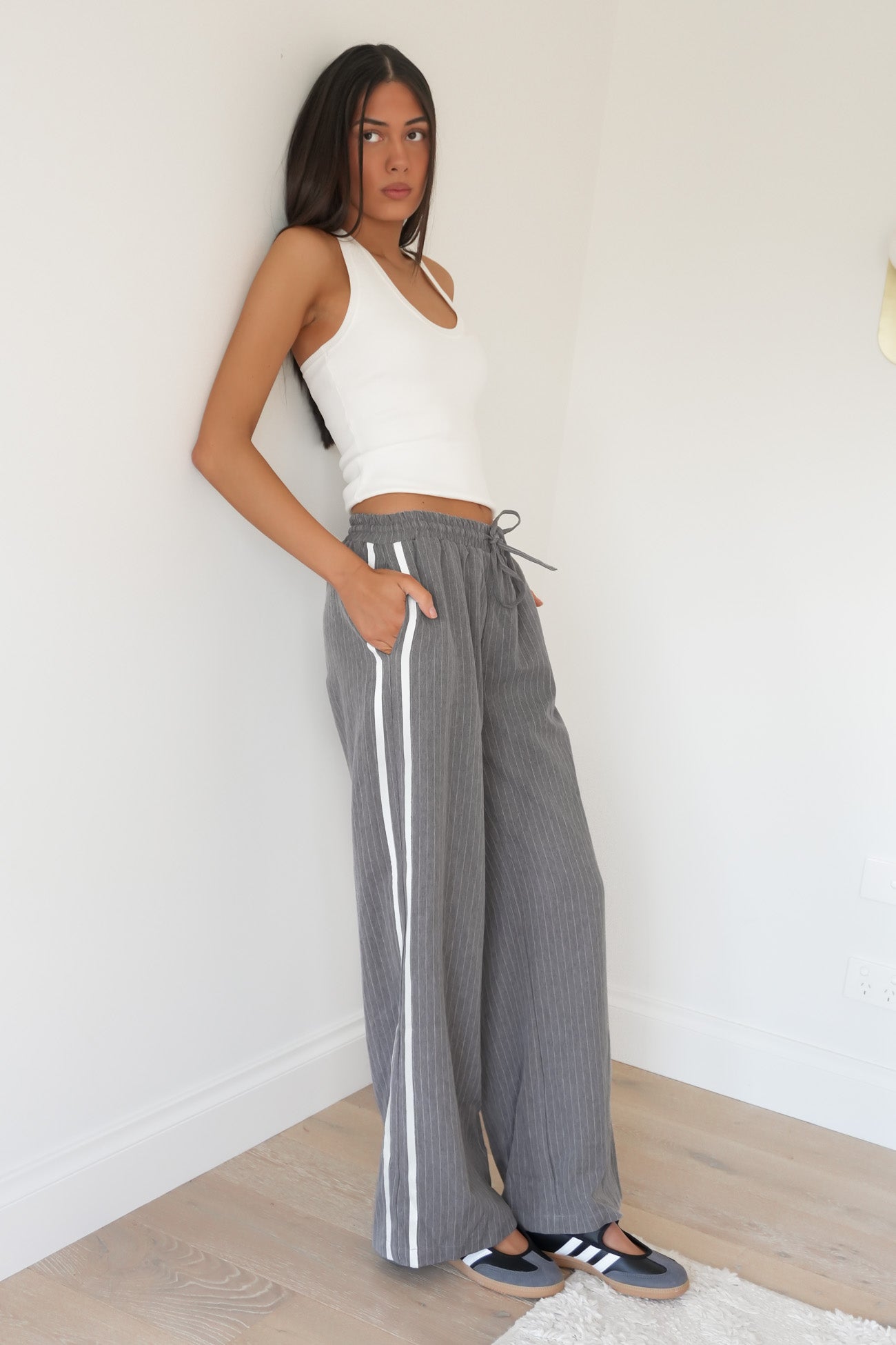 William Pant Grey Pinstripe