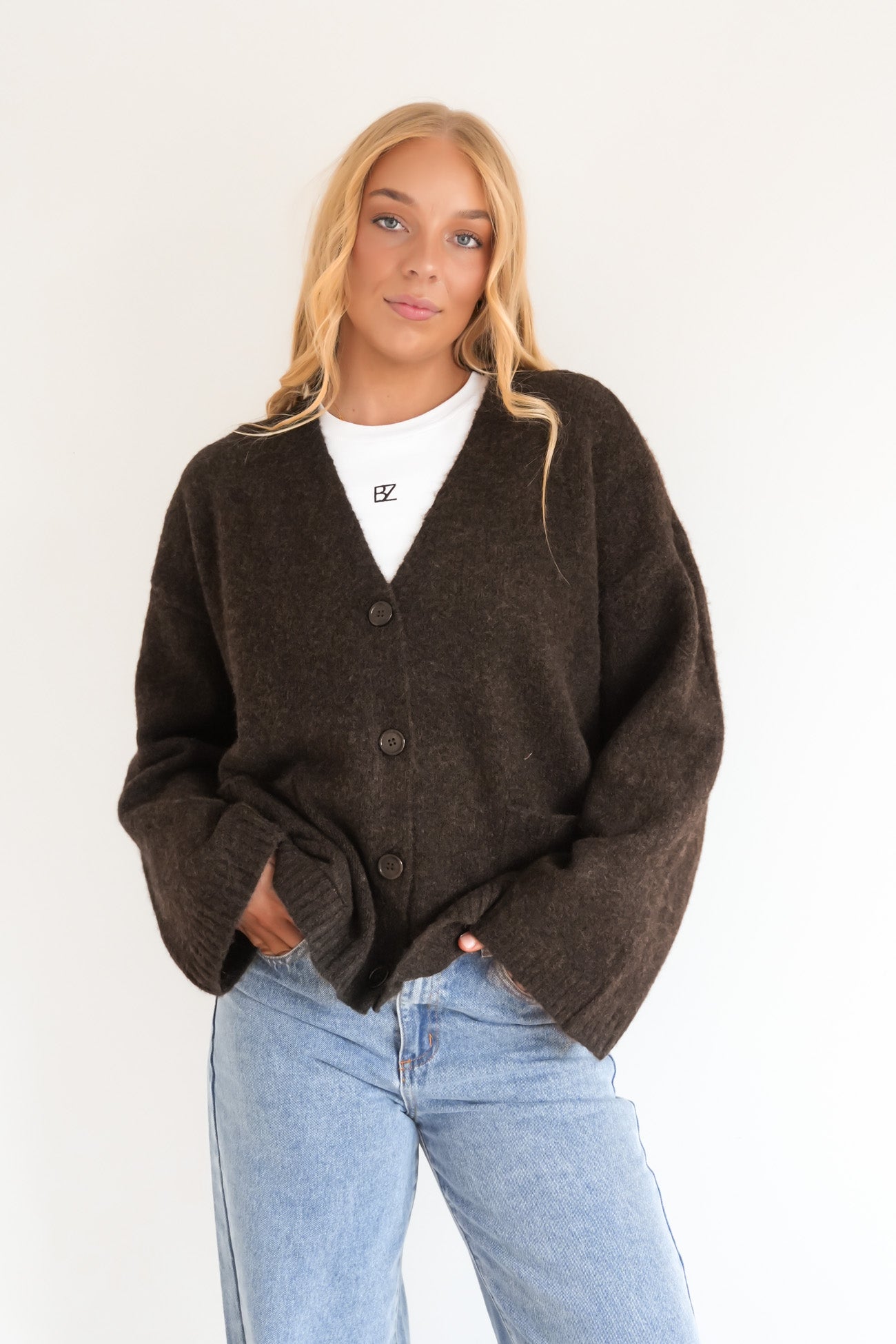Willow Knit Cardigan Chocolate