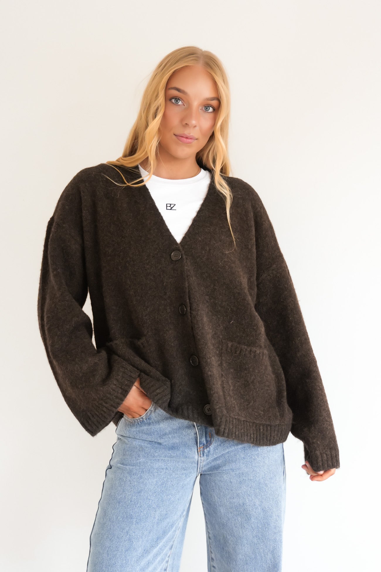 Willow Knit Cardigan Chocolate