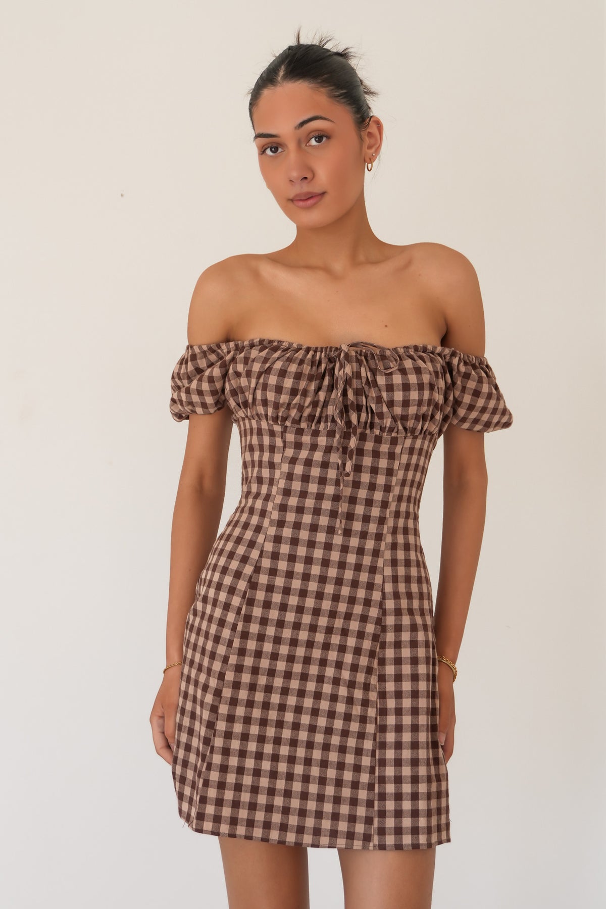 Wynn Mini Dress Brown