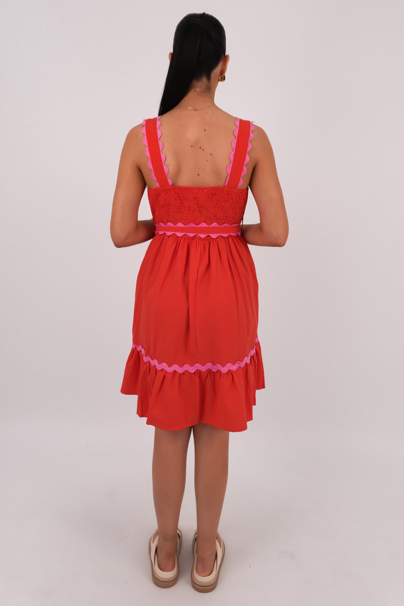 Yash Mini Dress Red Pink