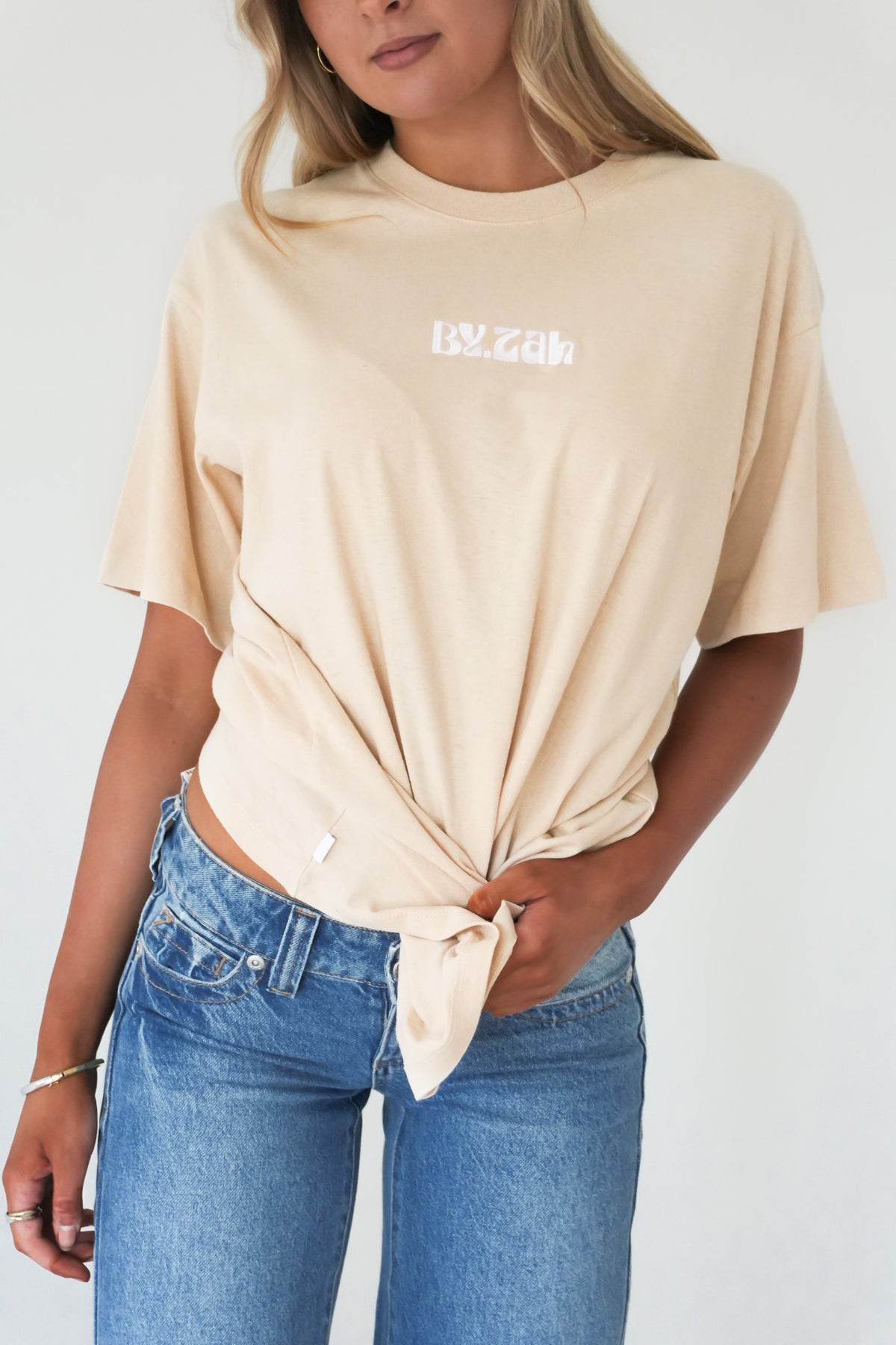 ZAH ZAH Logo Tee Beige