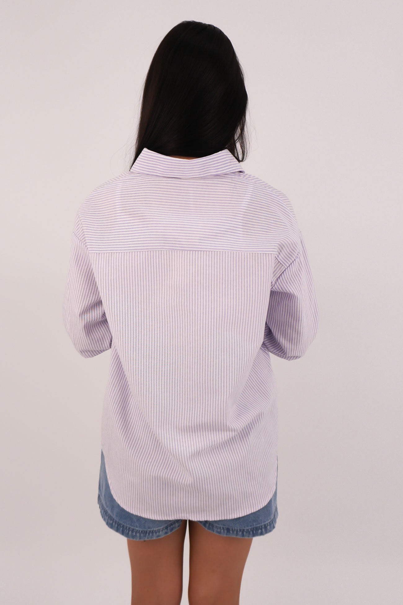Zayd Shirt Purple Stripe