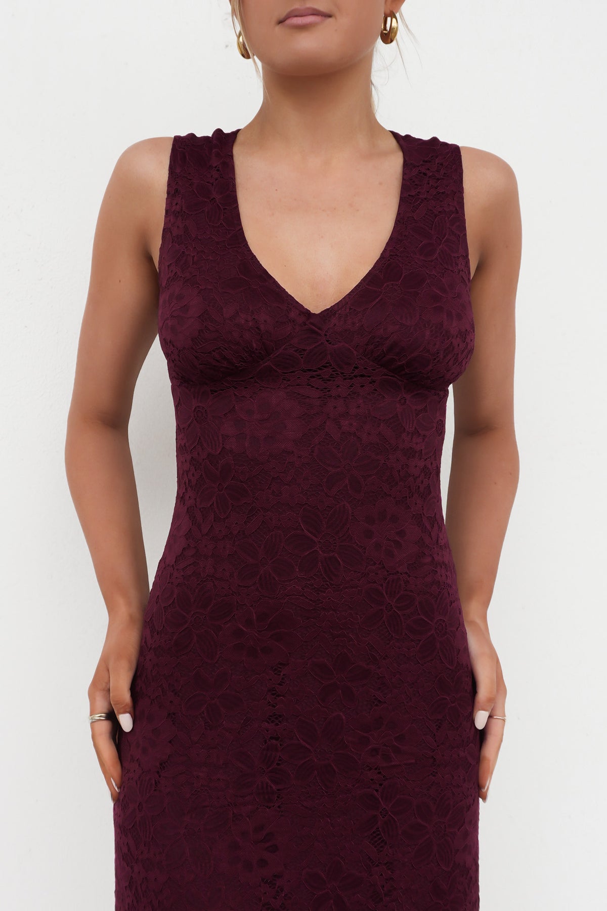 Zea Lace Maxi Dress Wine