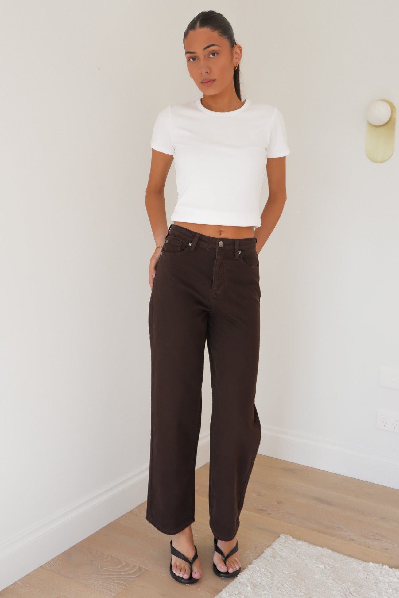 Zia Relaxed Straight Jean Brown