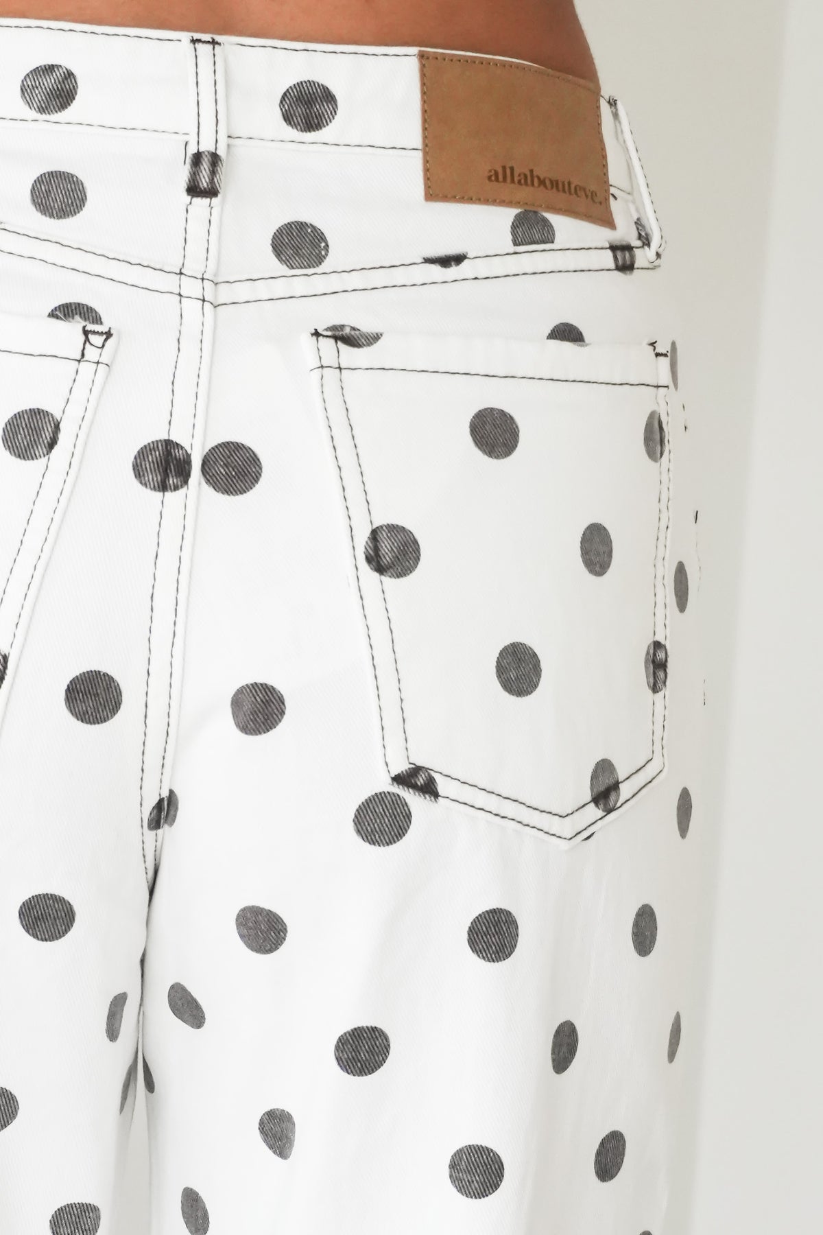 Zia Relaxed Straight Jean Polka Dot
