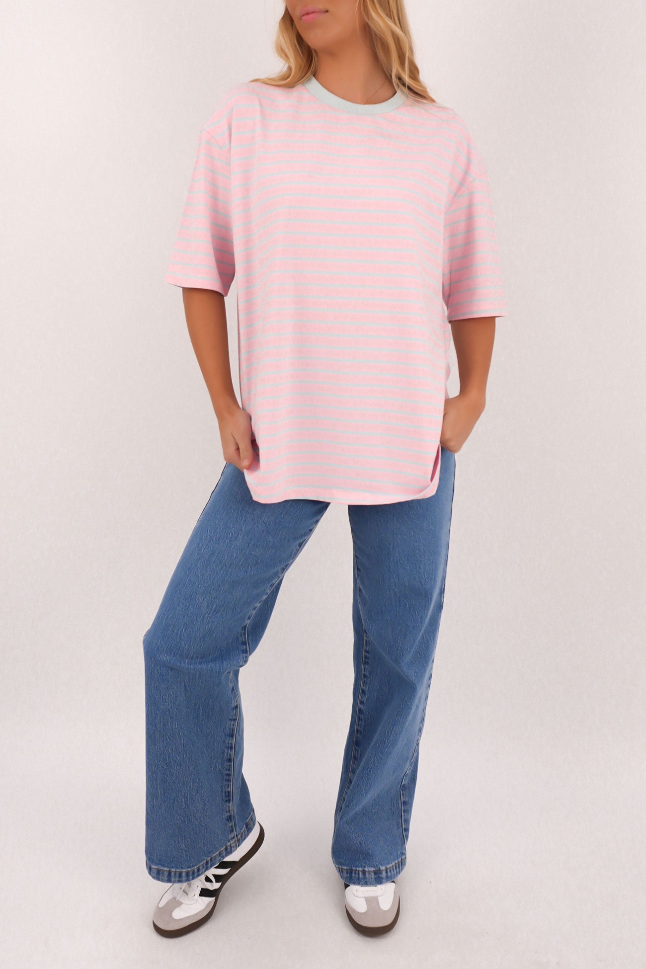 Zora Tee Blue Stripe