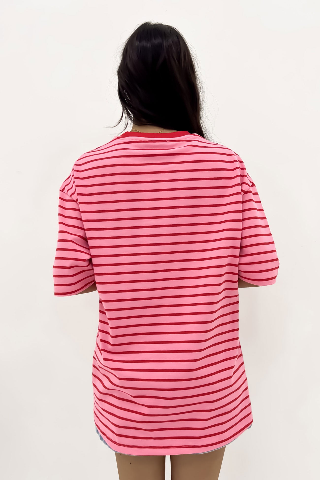 Zora Tee Pink Stripe