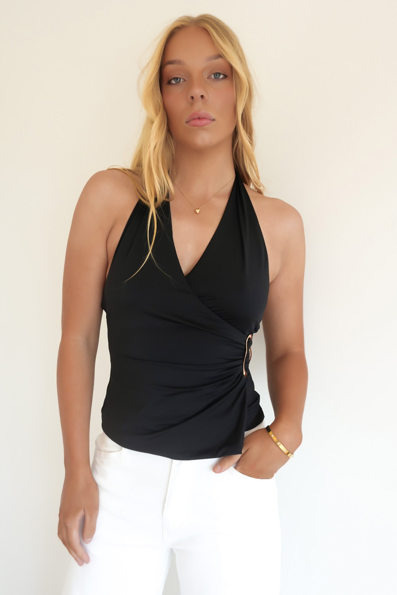 Zorina Halter Top Black